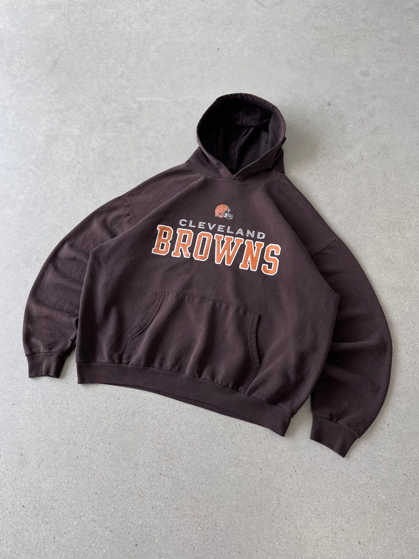 Vintage Cleveland Brown Boxy Hoodie - L