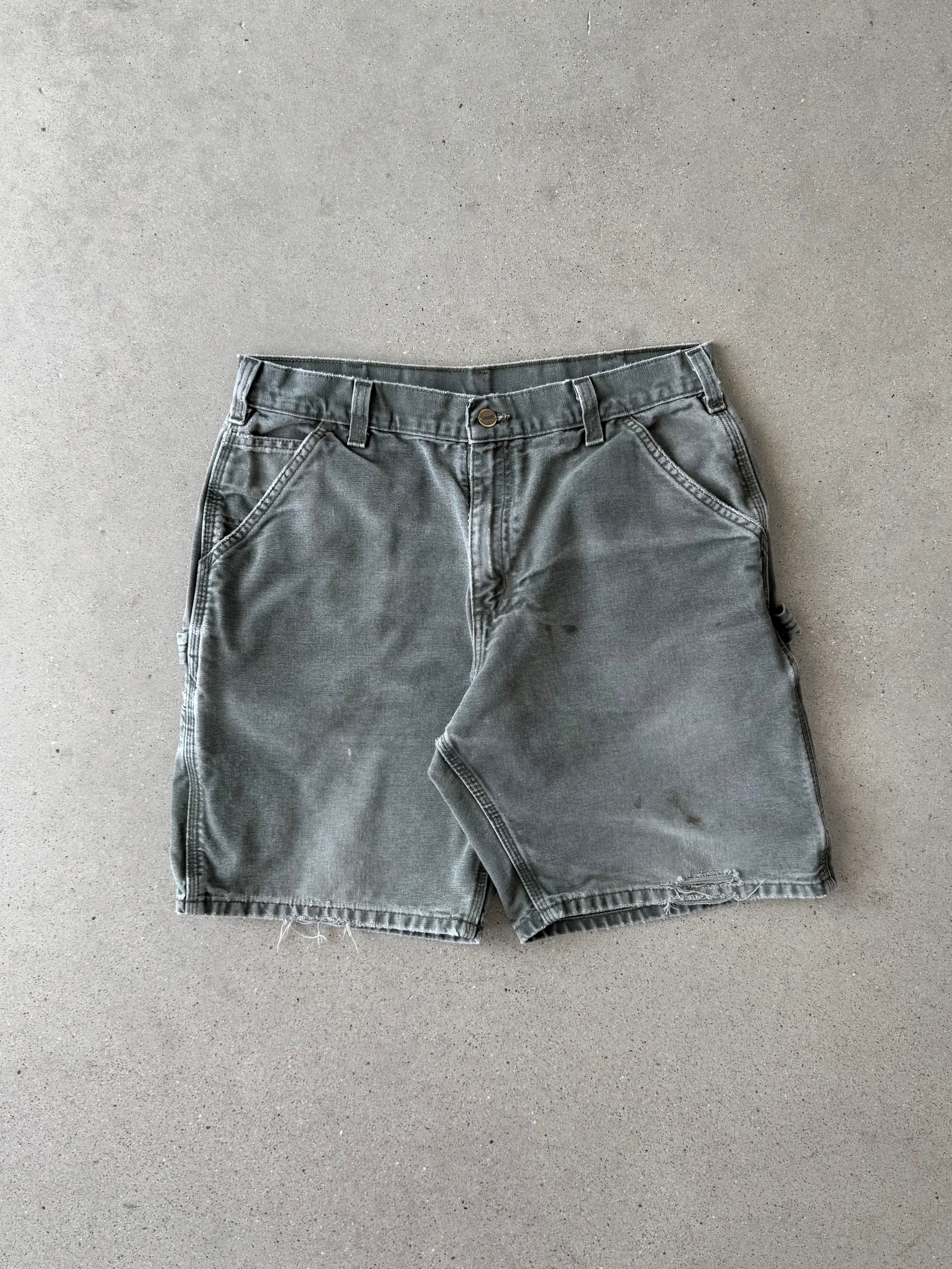 Vintage Carhartt Faded Olived Carpenter Shorts - 33