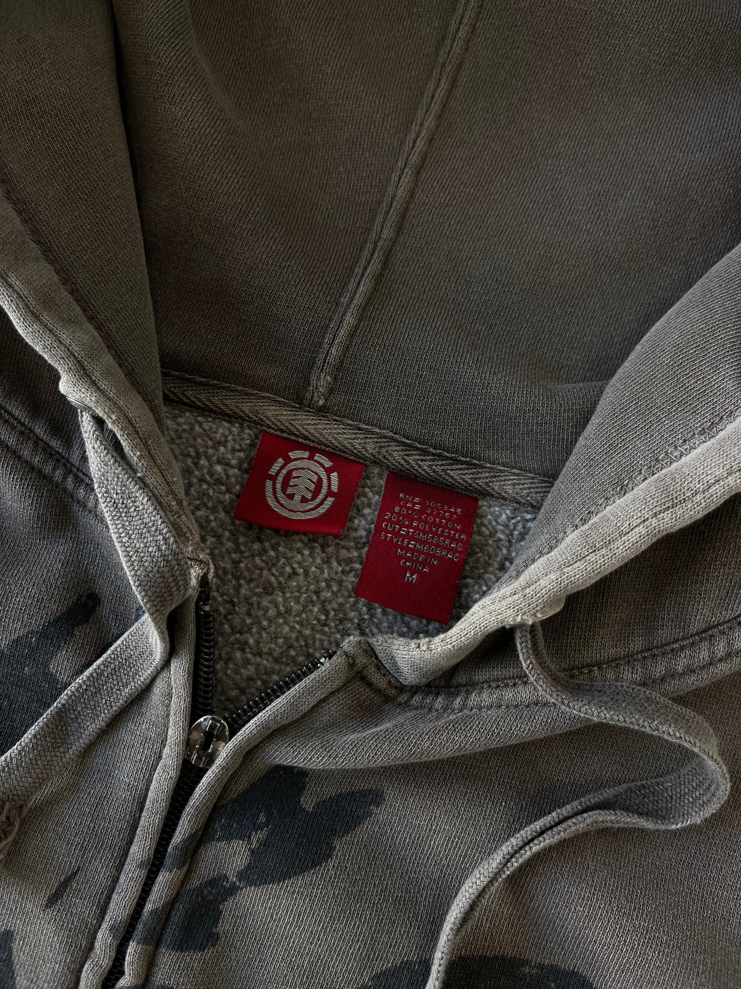 Vintage Y2K Element Zip-up Hoodie - M