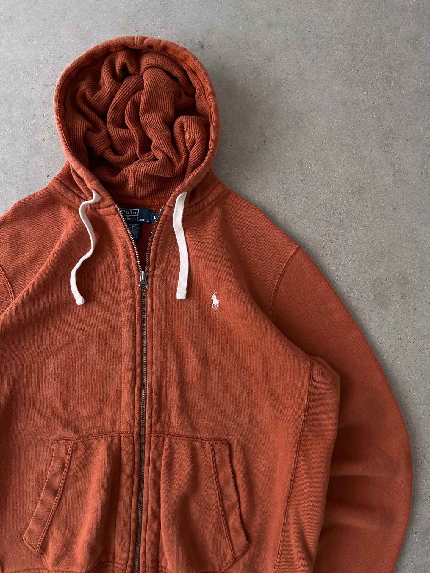 Vintage Polo Ralph Lauren Zip-Up Hoodie (Orange) - L