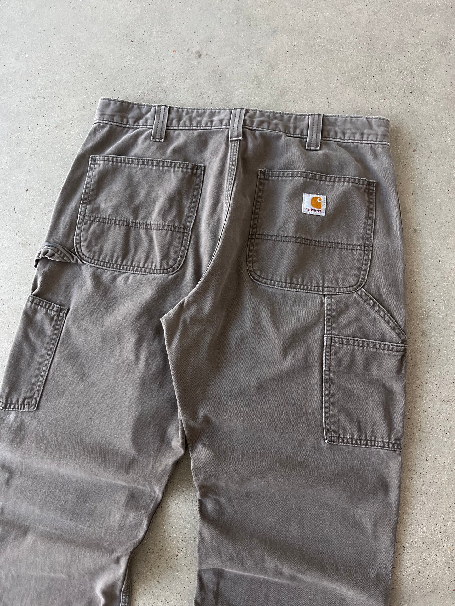 Vintage Carhartt Mocha-grey Carpenter Pants - 34x32