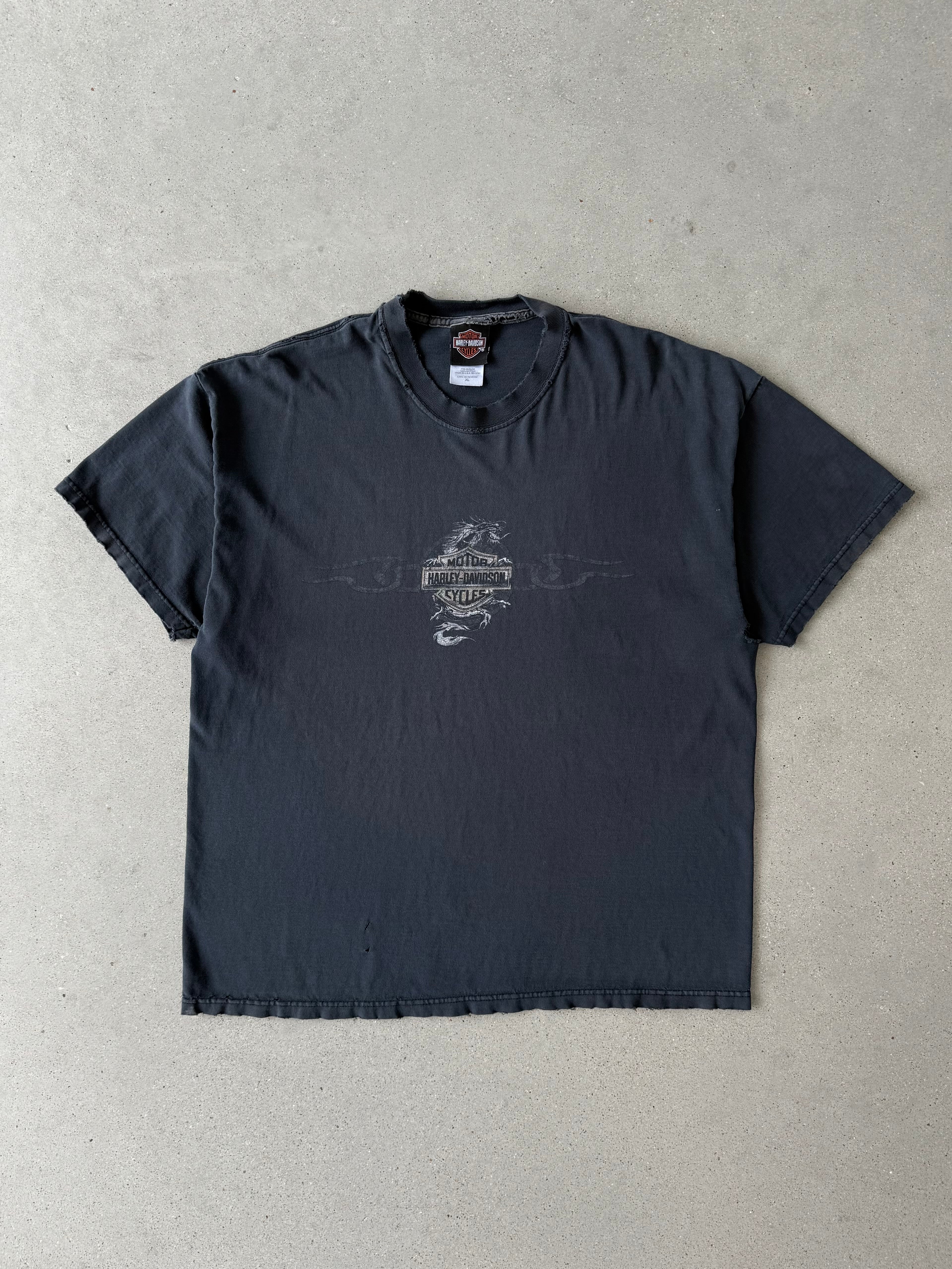 Vintage Harley Davidson Faded Dragon Tee - XL