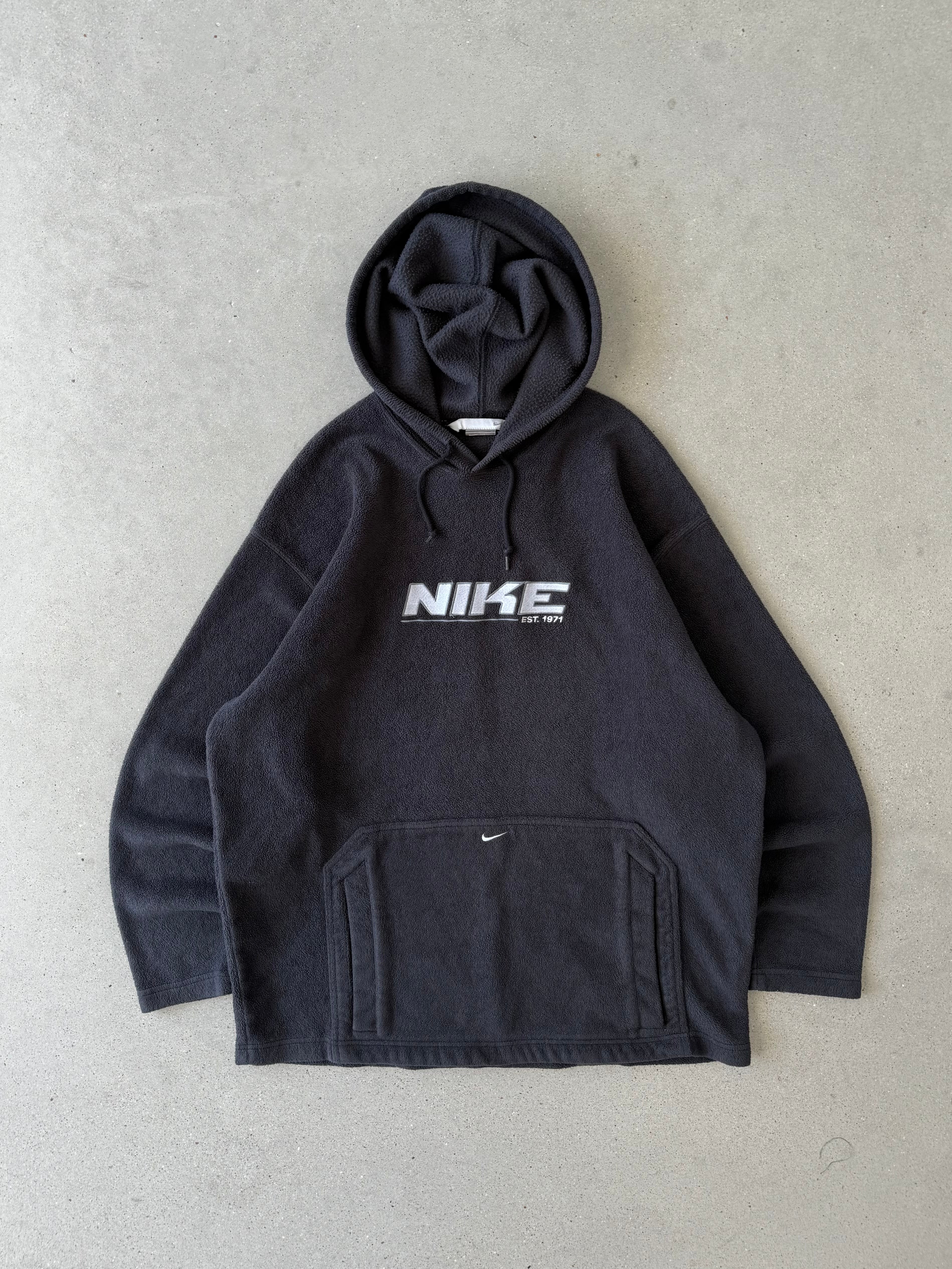 Vintage 2000s Nike Black Fleece Hoodie - XL