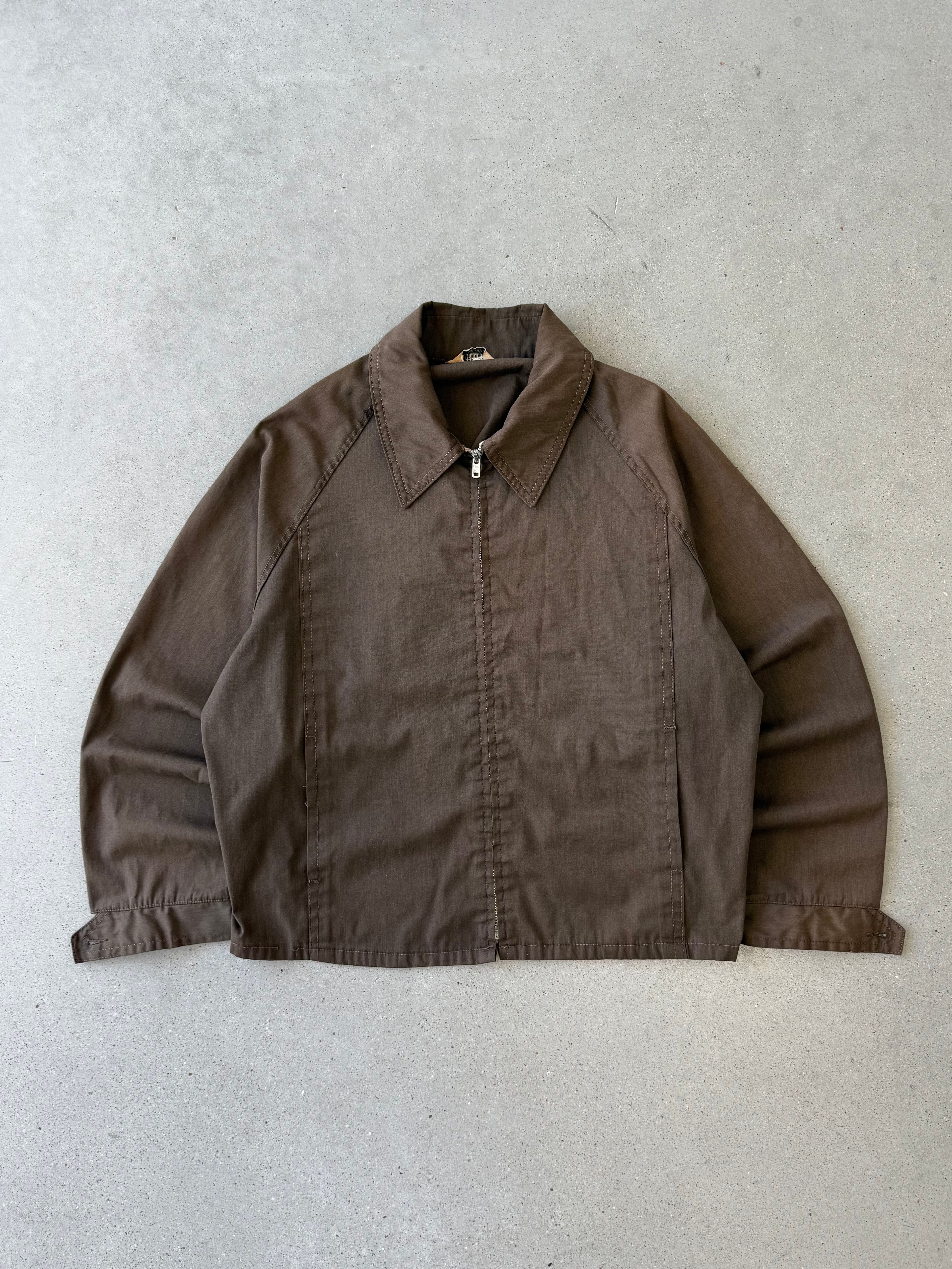 Vintage 70s Brown Mechanic Jacket - L