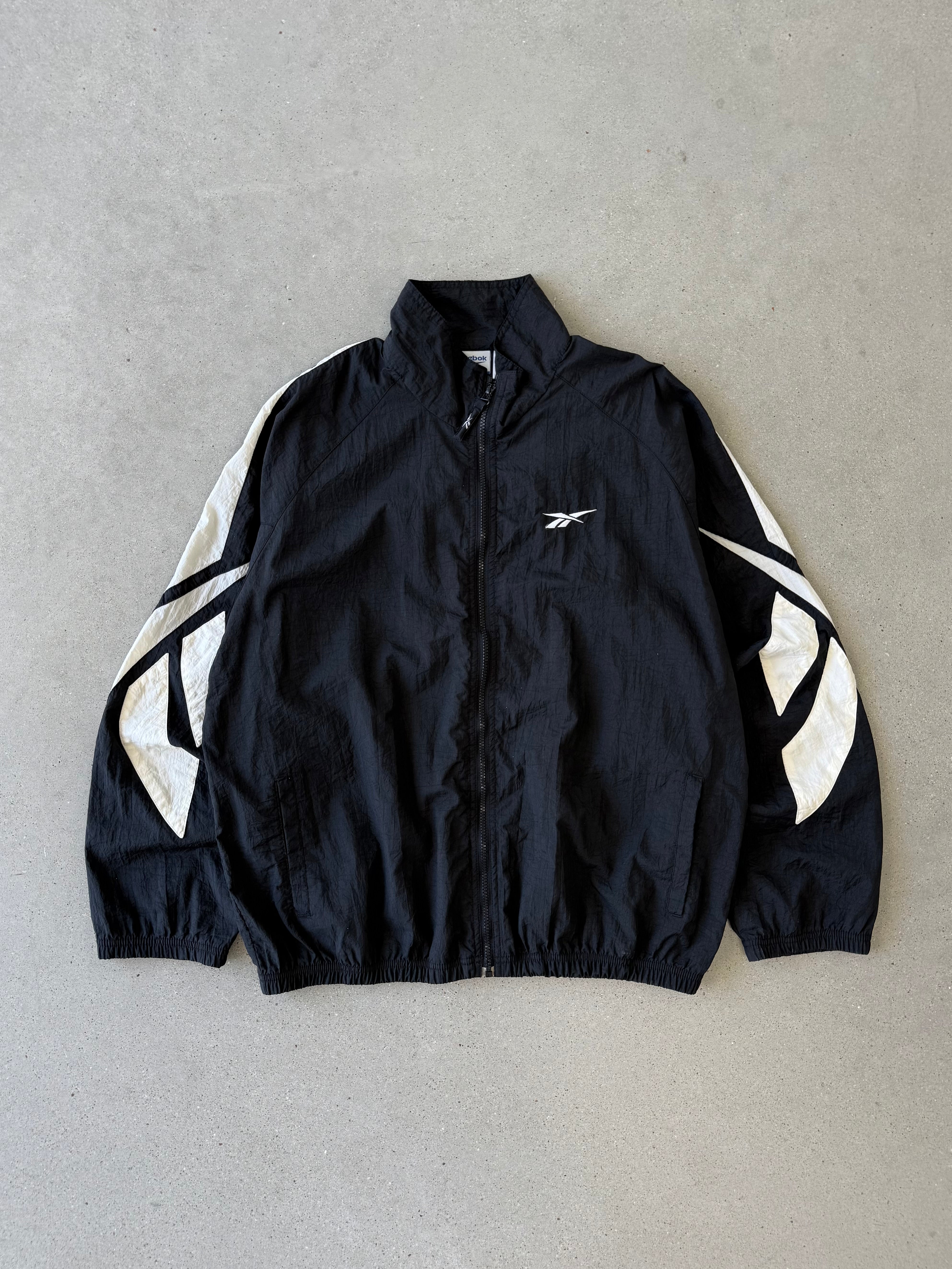 Vintage Reebok Black/White Track Jacket - L