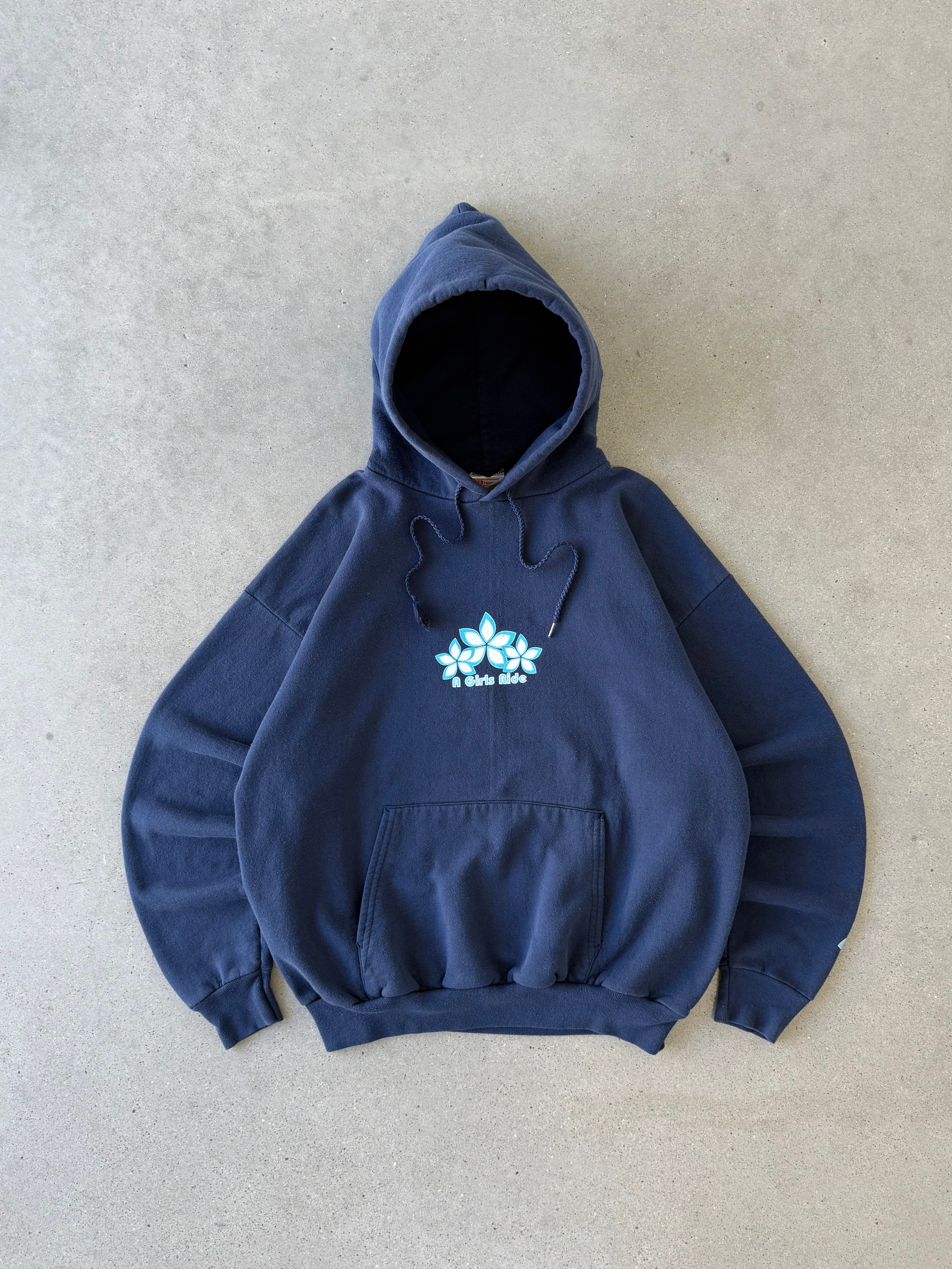 Vintage 'A Girls Ride' Hoodie - L