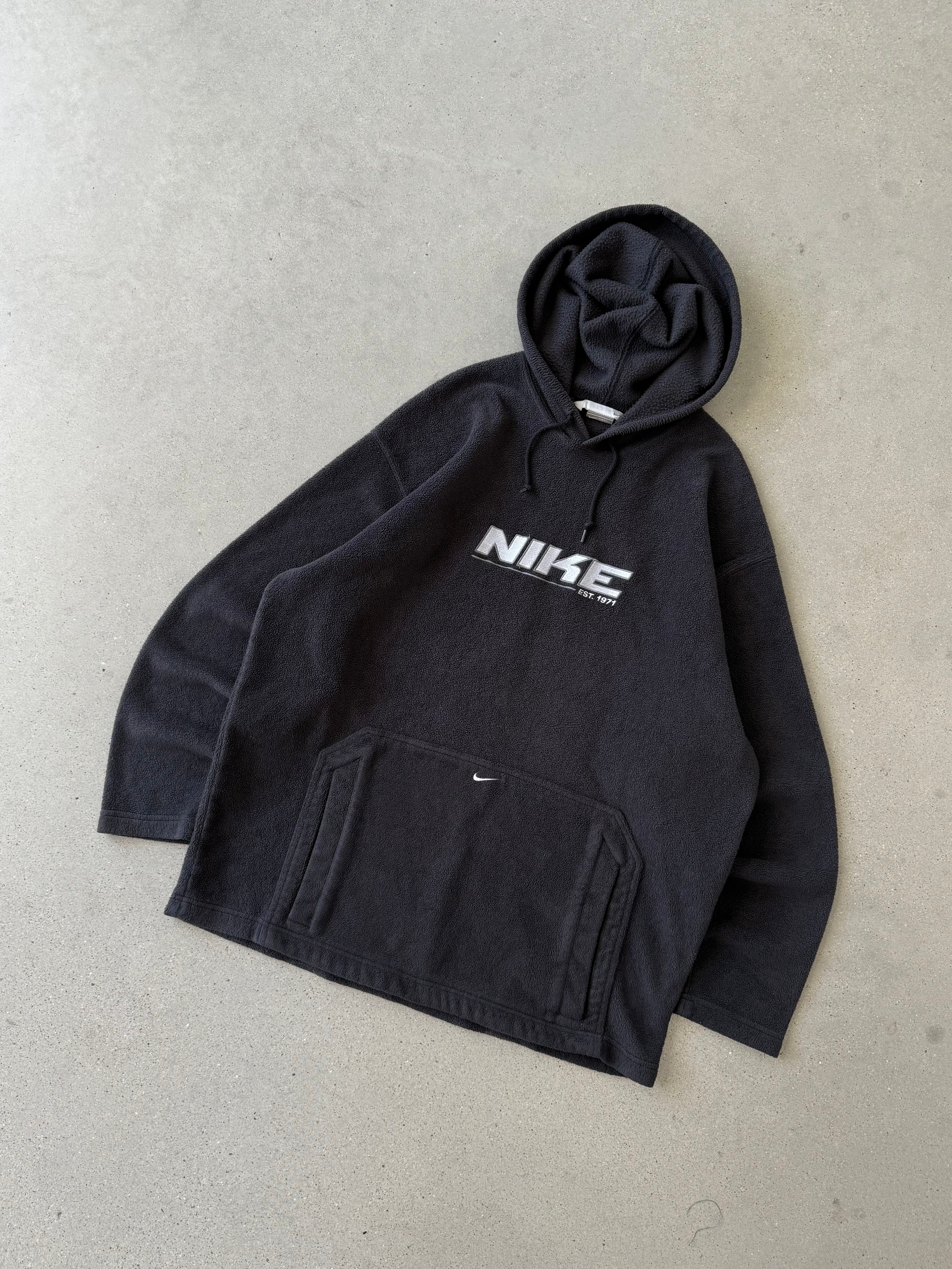 Vintage 2000s Nike Black Fleece Hoodie - XL