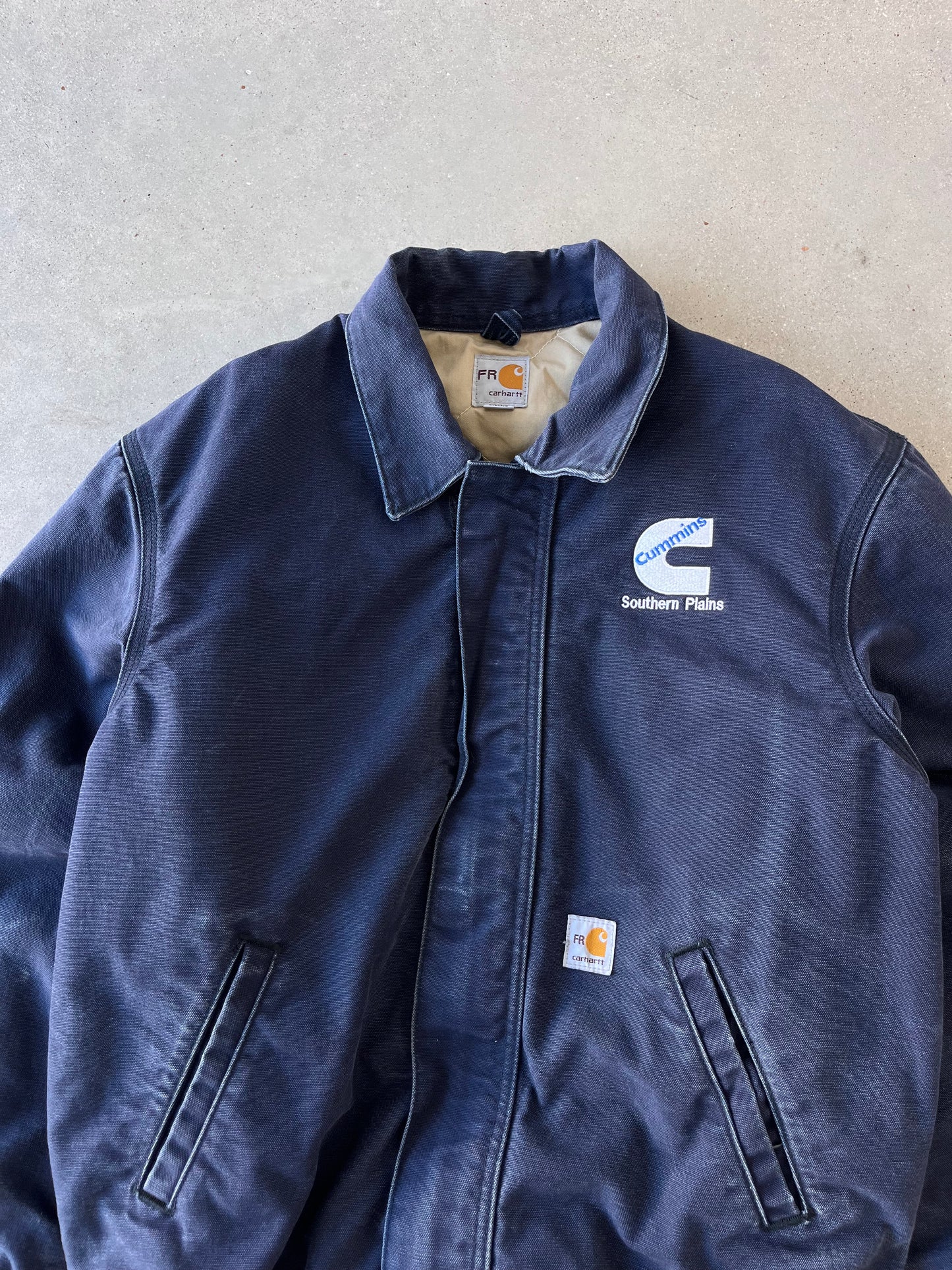 Vintage Carhartt Navy Santa Fe FR Jacket - M