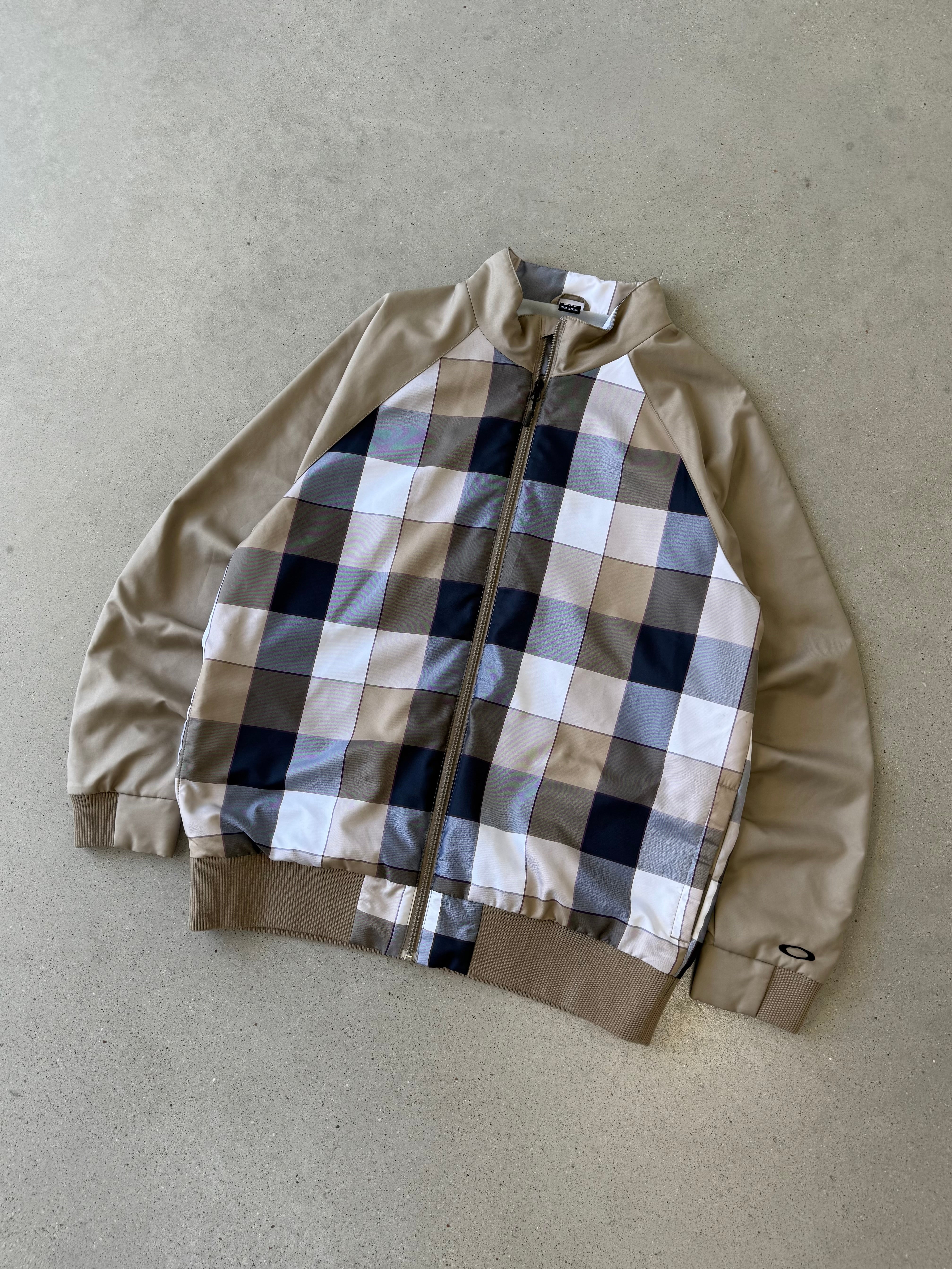 Vintage 2000s Oakley Plaid Track Jacket - XL