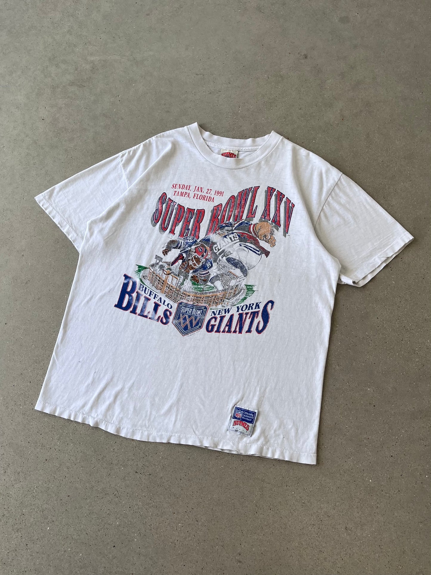 Vintage 1991 Super Bowl XXV Bills Vs Giants Tee - XL