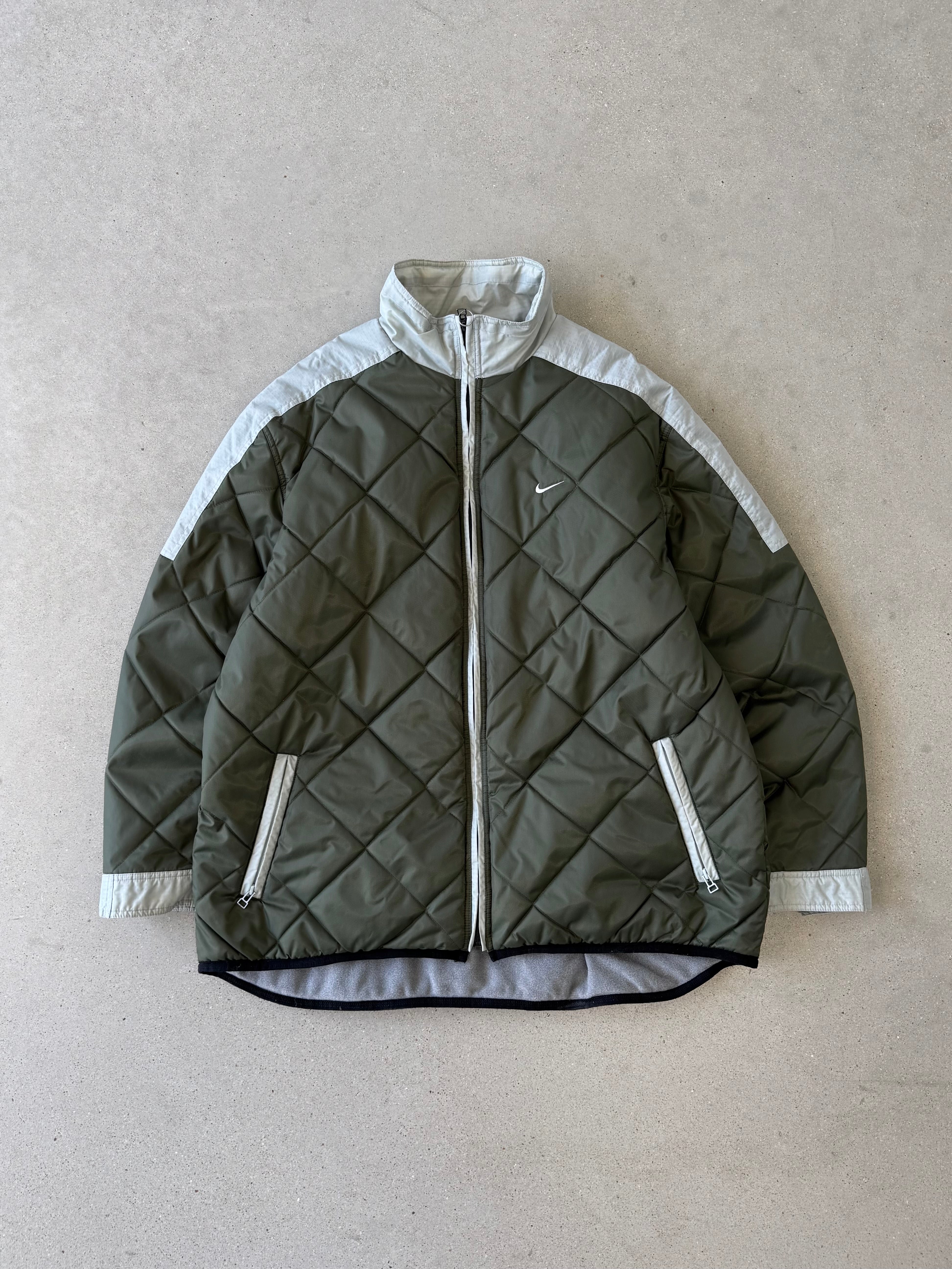 Vintage Nike Green Puffer Coat - XL