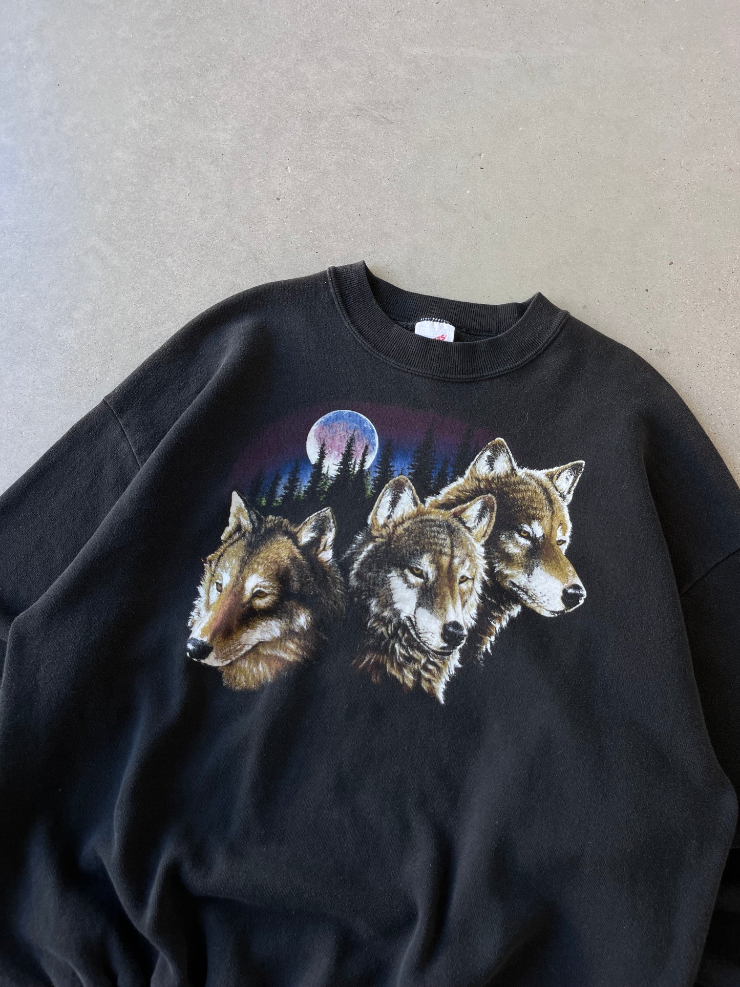 Vintage Night Wolf Sweatshirt- XL