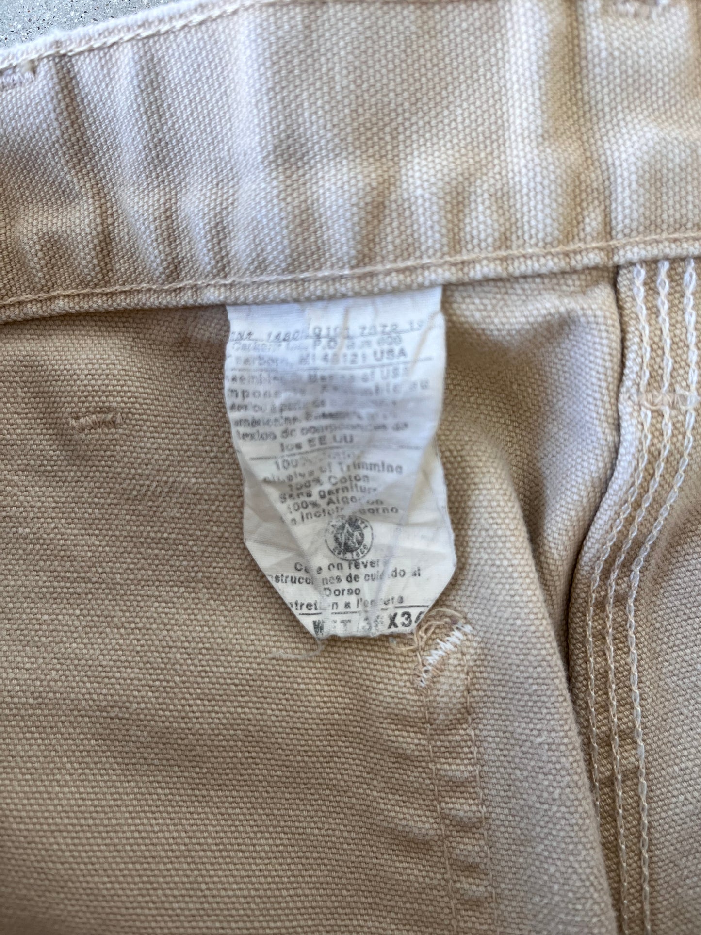 Vintage Carhartt Crème Carpenter Pants - 36x34