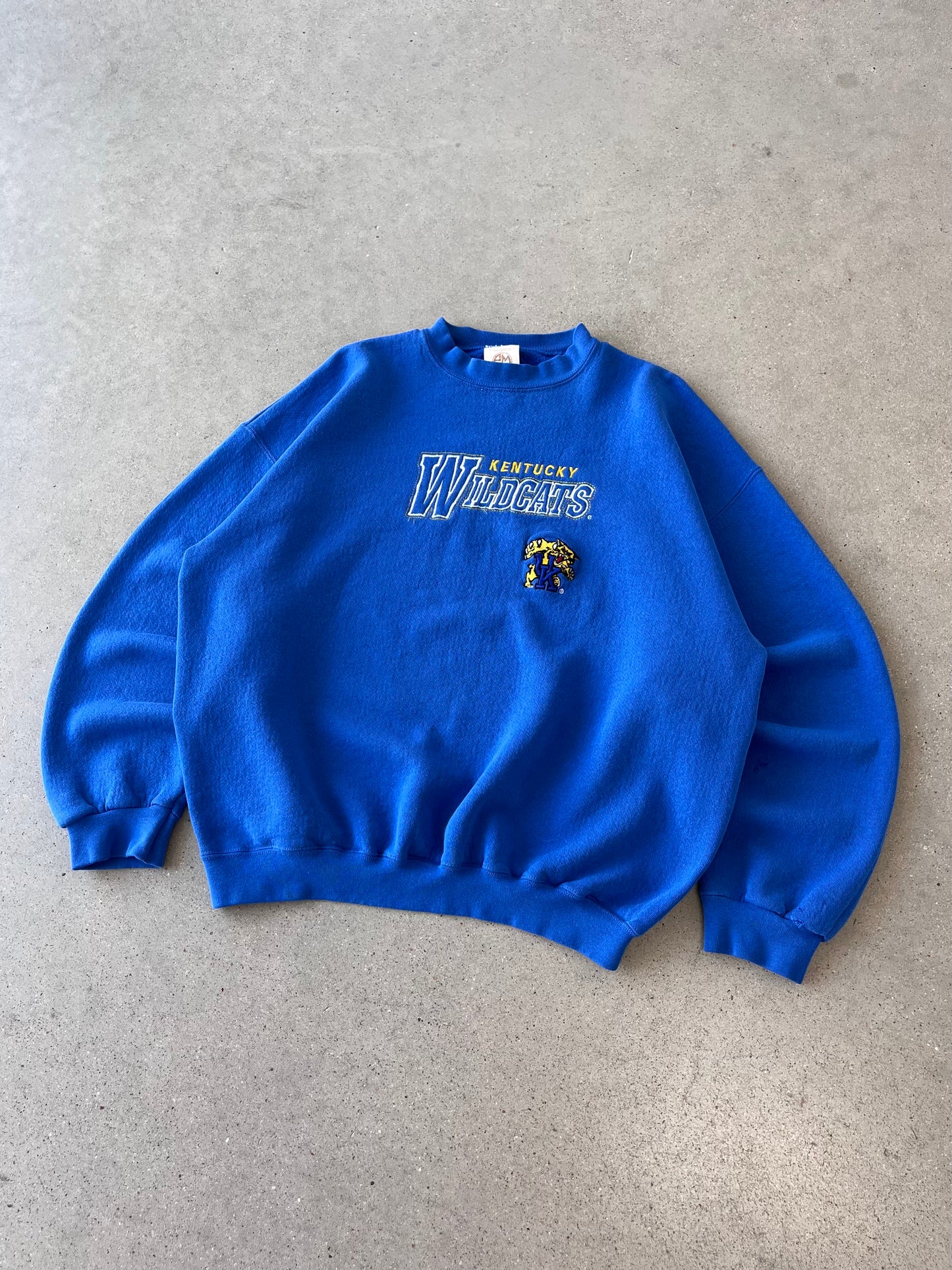 Vintage Kentucky Wildcats Blue Embroidered Crewneck - XL