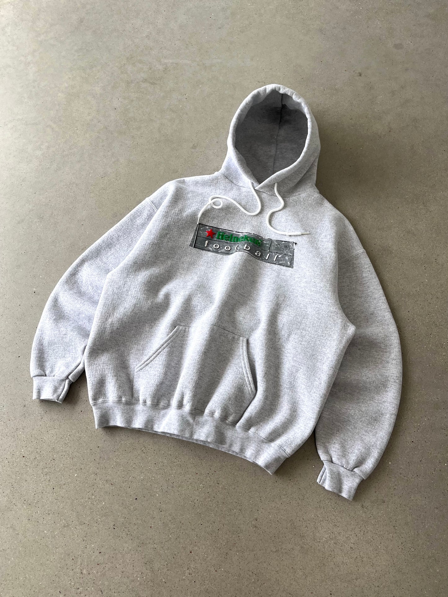 Vintage 1990s Heineken Football Lee Hoodie - L