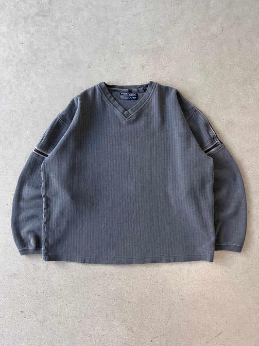 Vintage Point Zero Boxy V-Neck Sweater - L