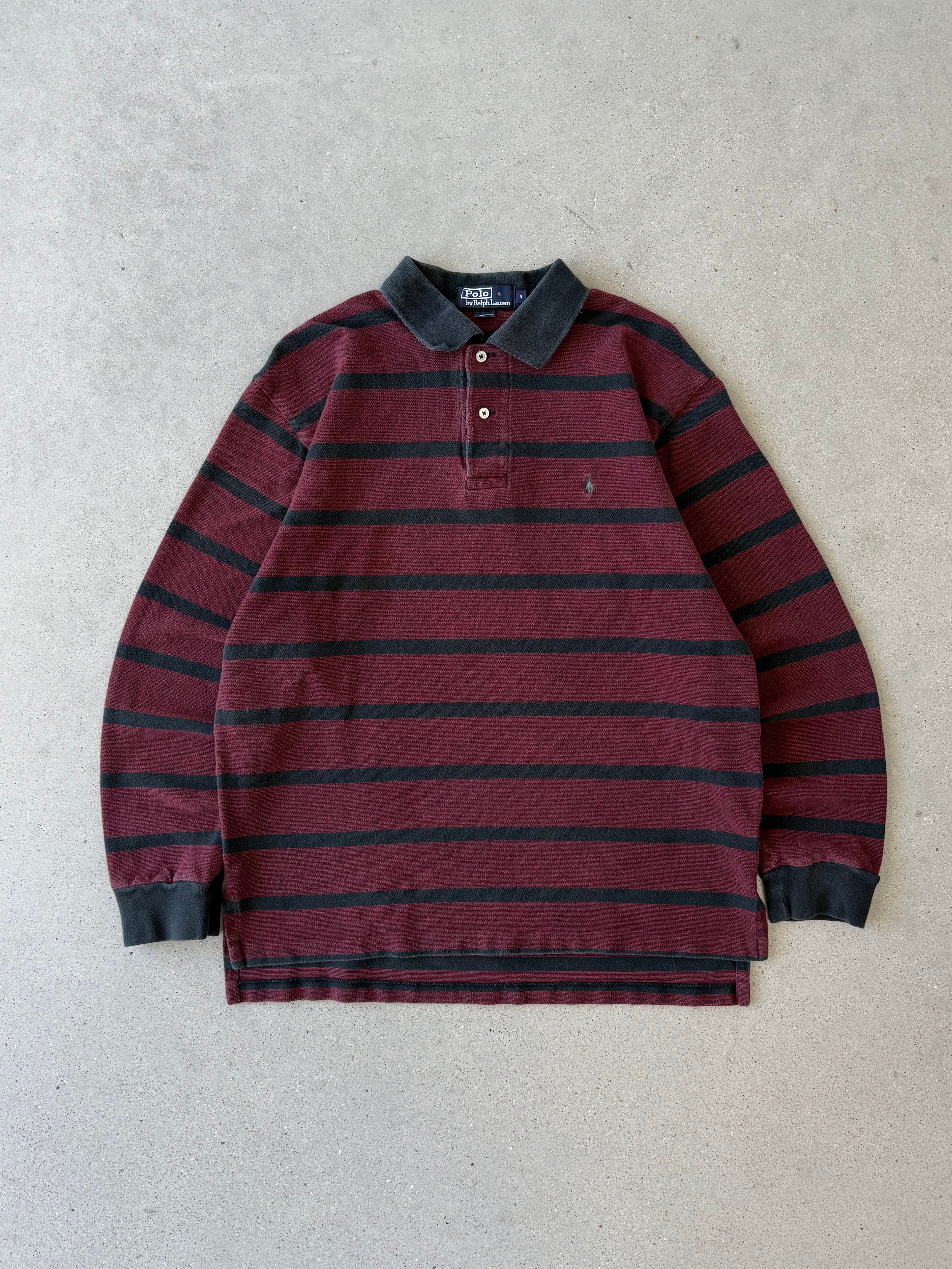 Vintage Polo Ralph Lauren Dark Red/Black Long Sleeve - L