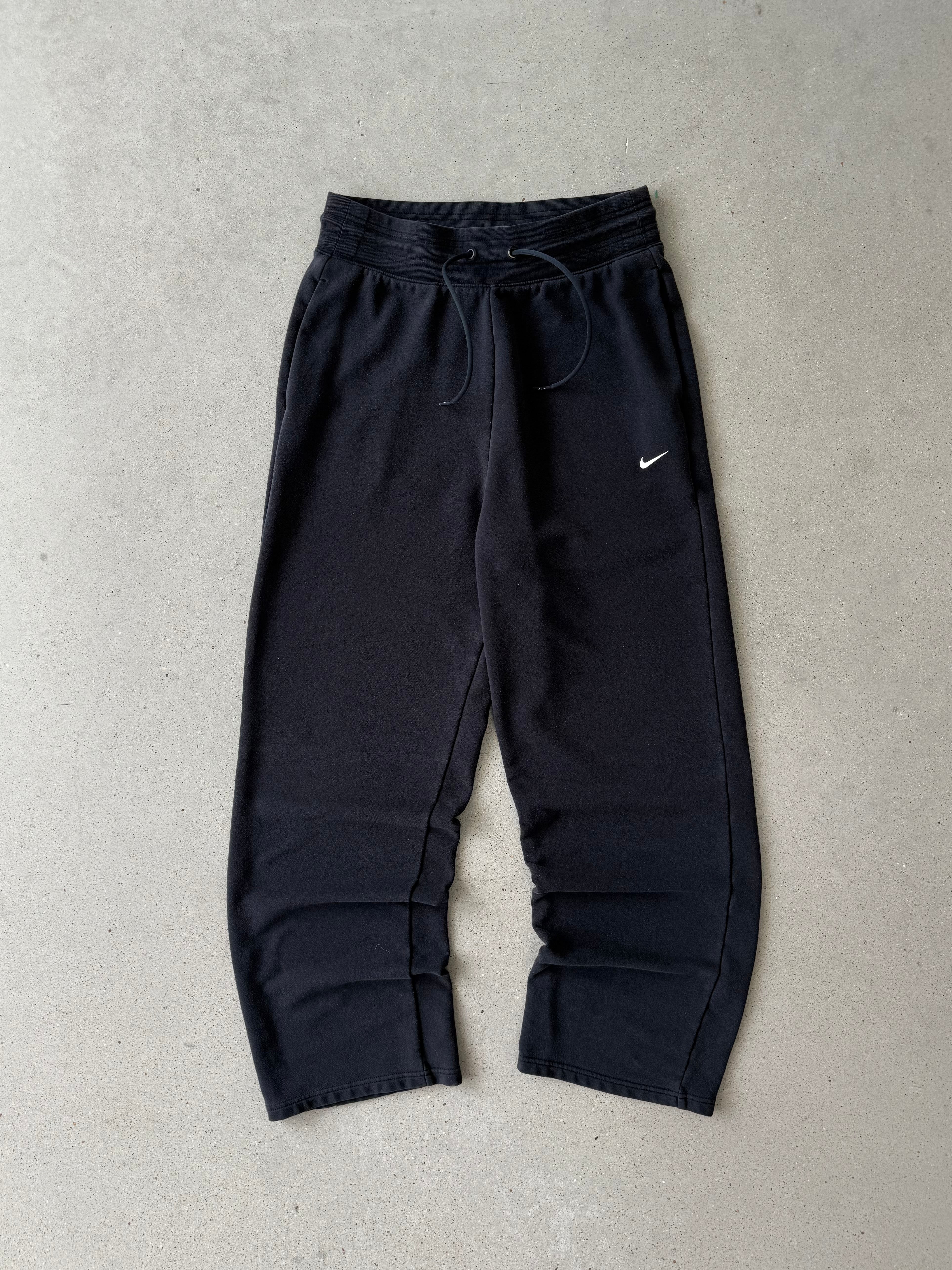 Vintage Nike Black Mini Swoosh Sweatpants - M
