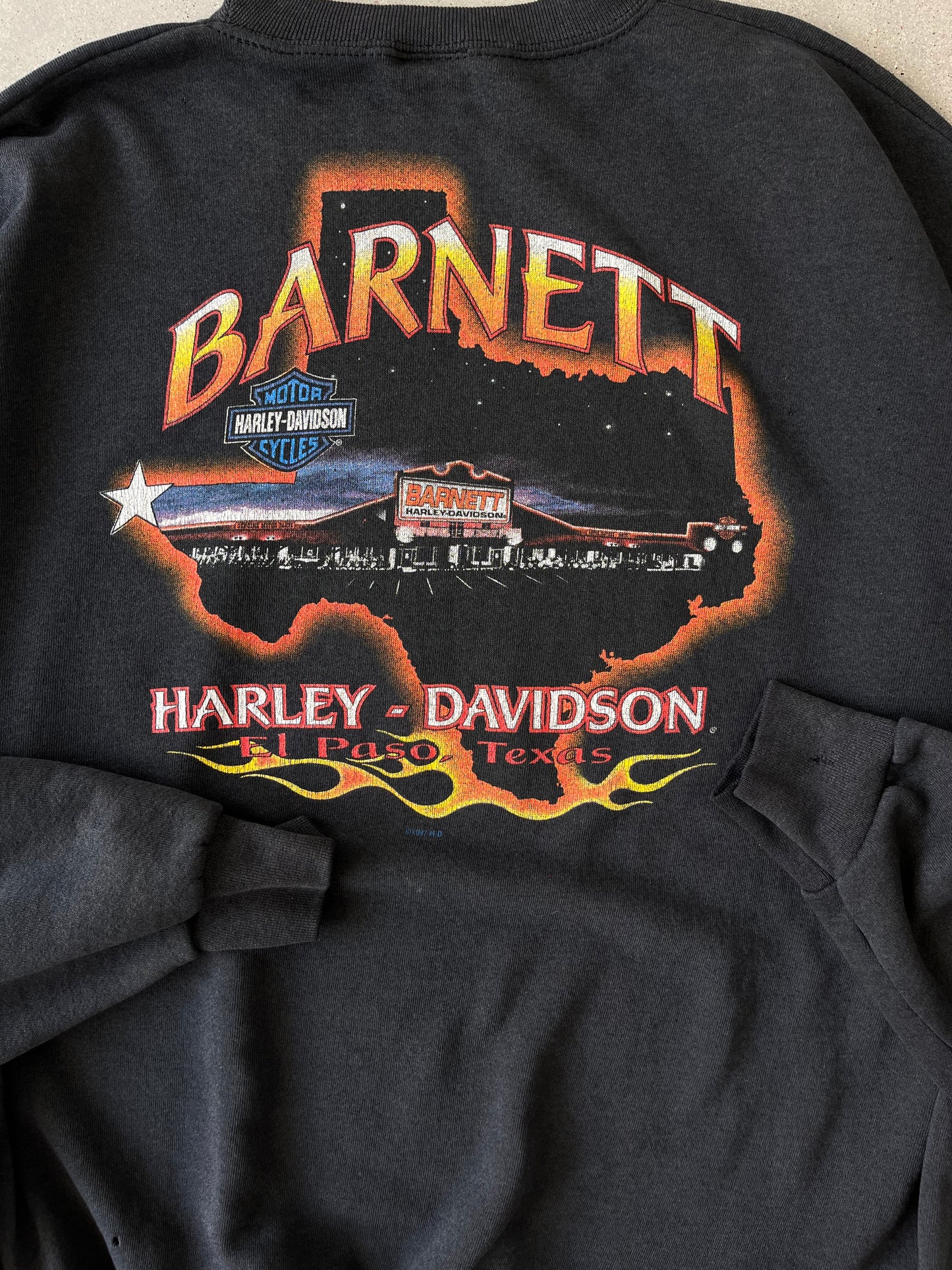 Vintage 1998 Barnett Harley Davidson Crewneck - XXL