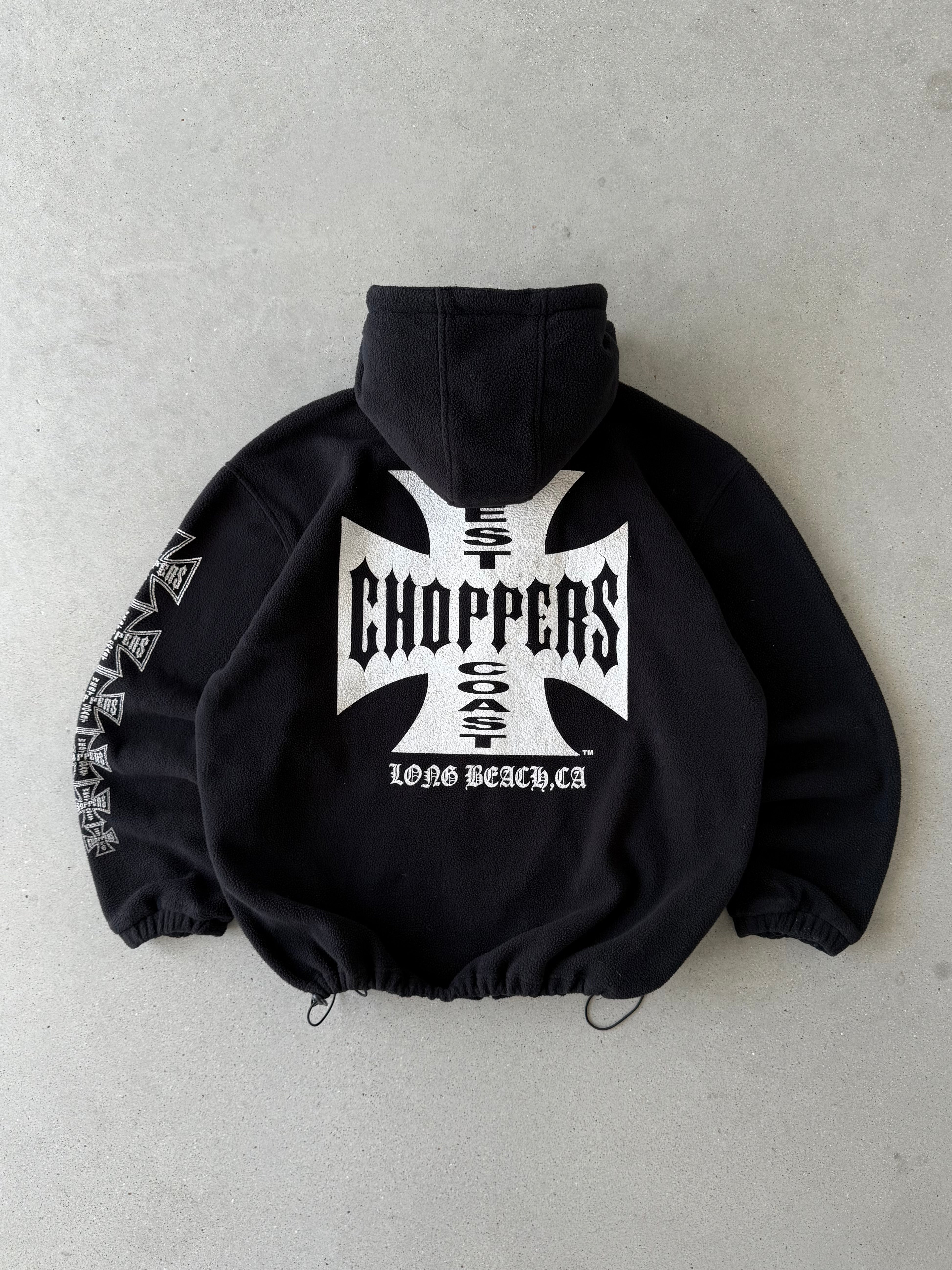 Vintage West Coast Choppers Zip-up Fleece Hoodie - XL