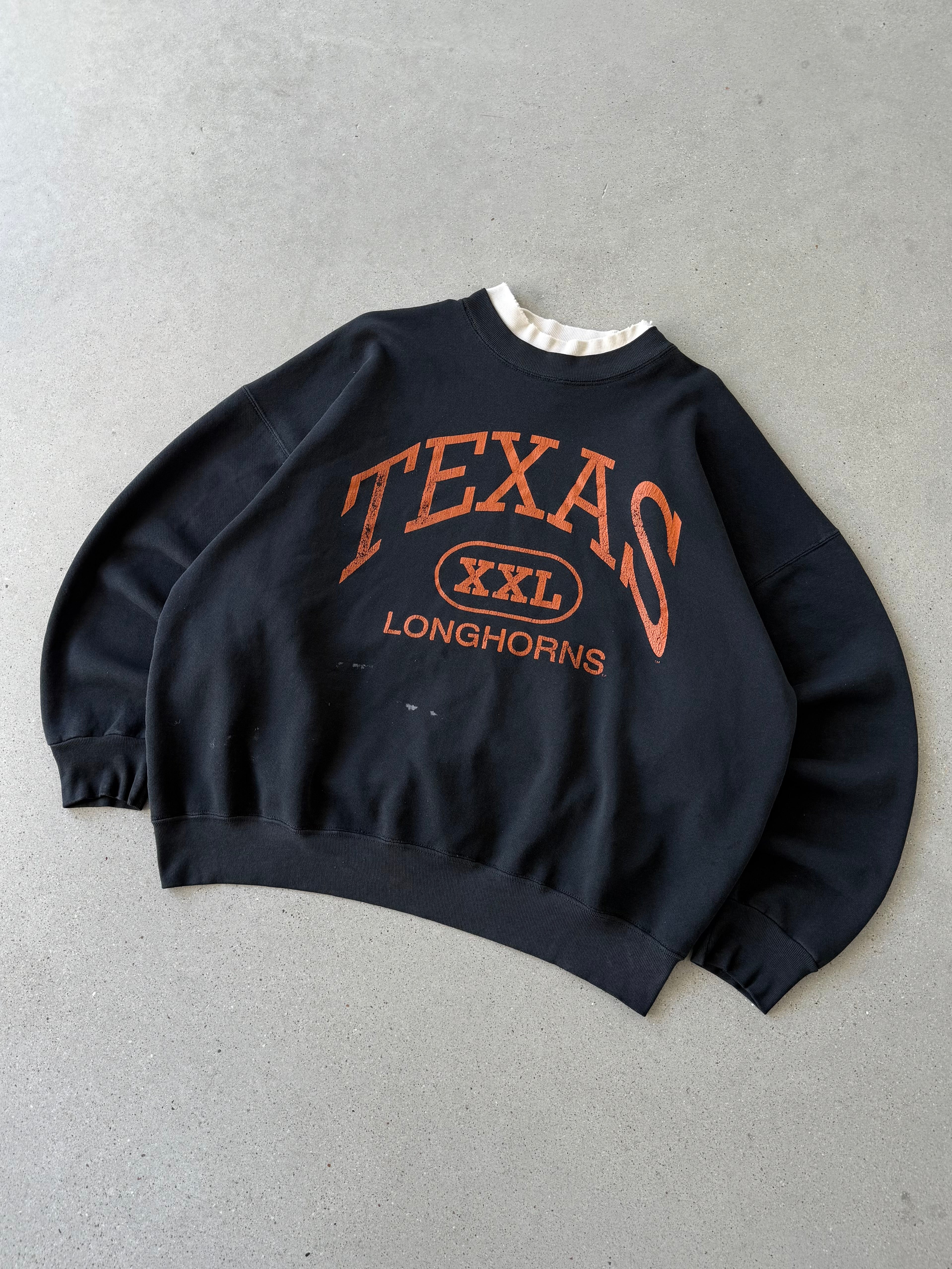 Vintage Texas Longhorns Black Sweatshirt  - XL