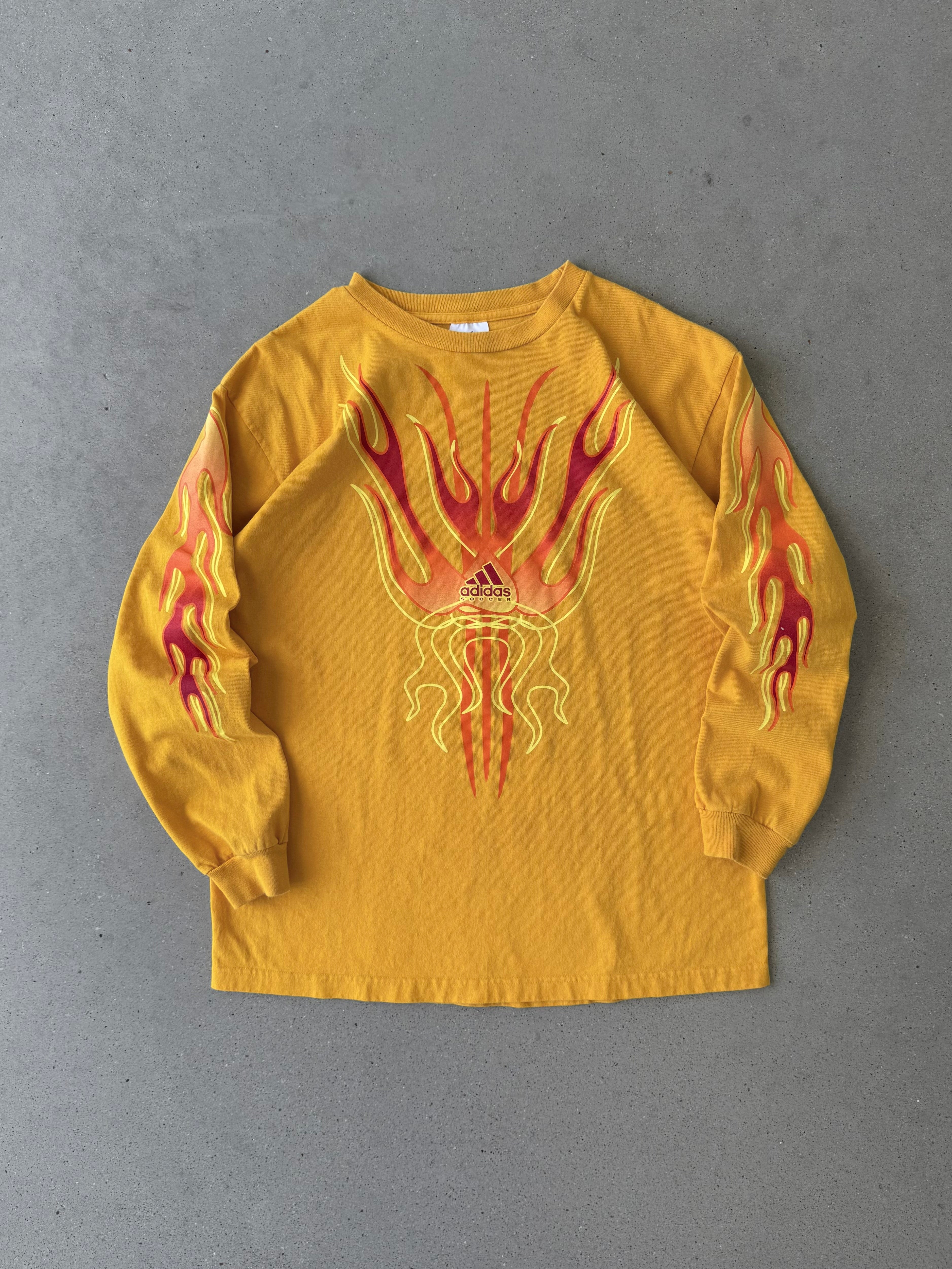 Vintage Adidas Soccer Flaming Long Sleeve - L