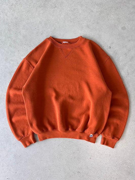 Vintage Burnt Orange Russell Athletic Boxy Sweatshirt - L