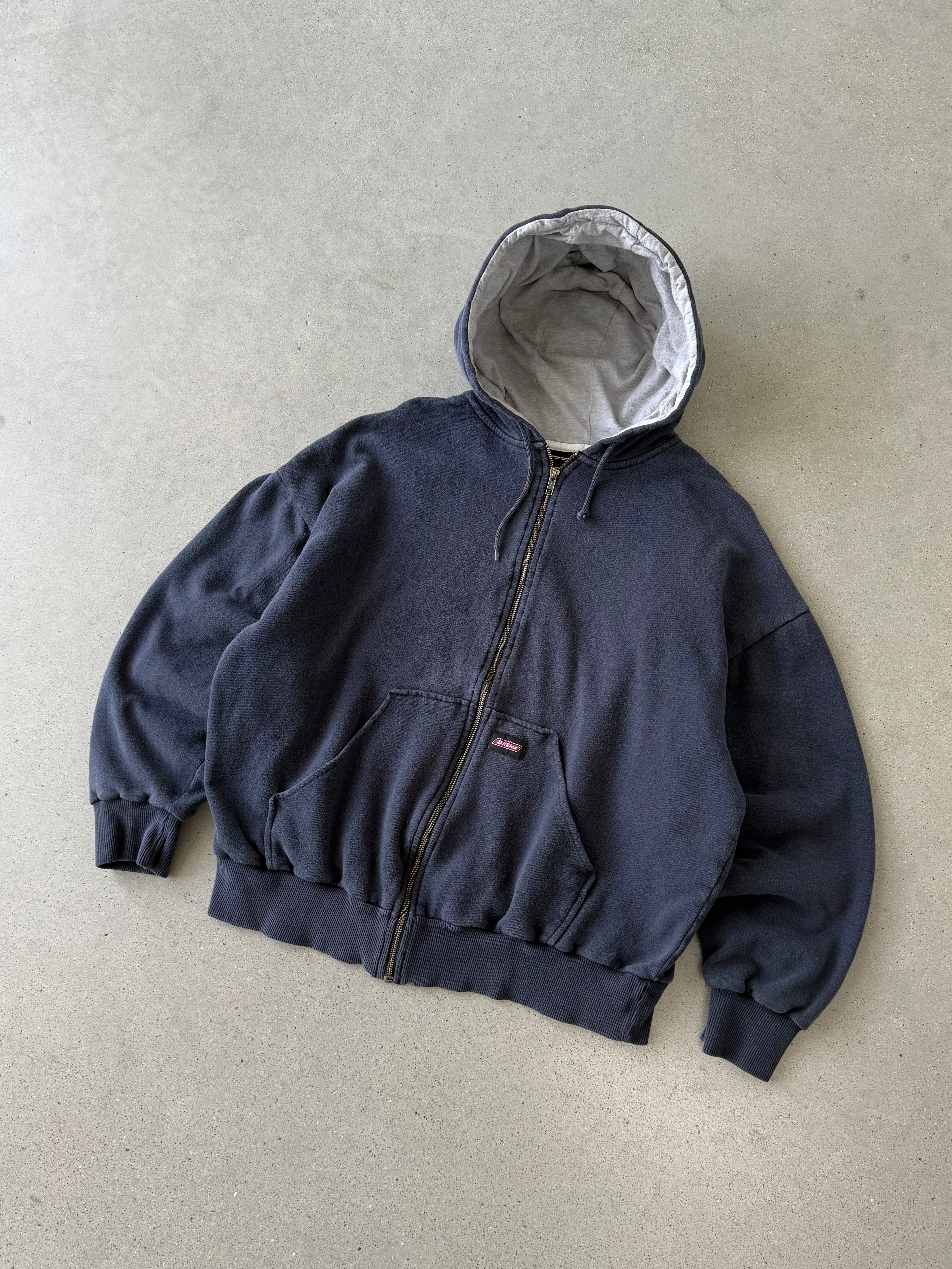 Vintage Dickies Thermal-lined Zip-up Hoodie - XL