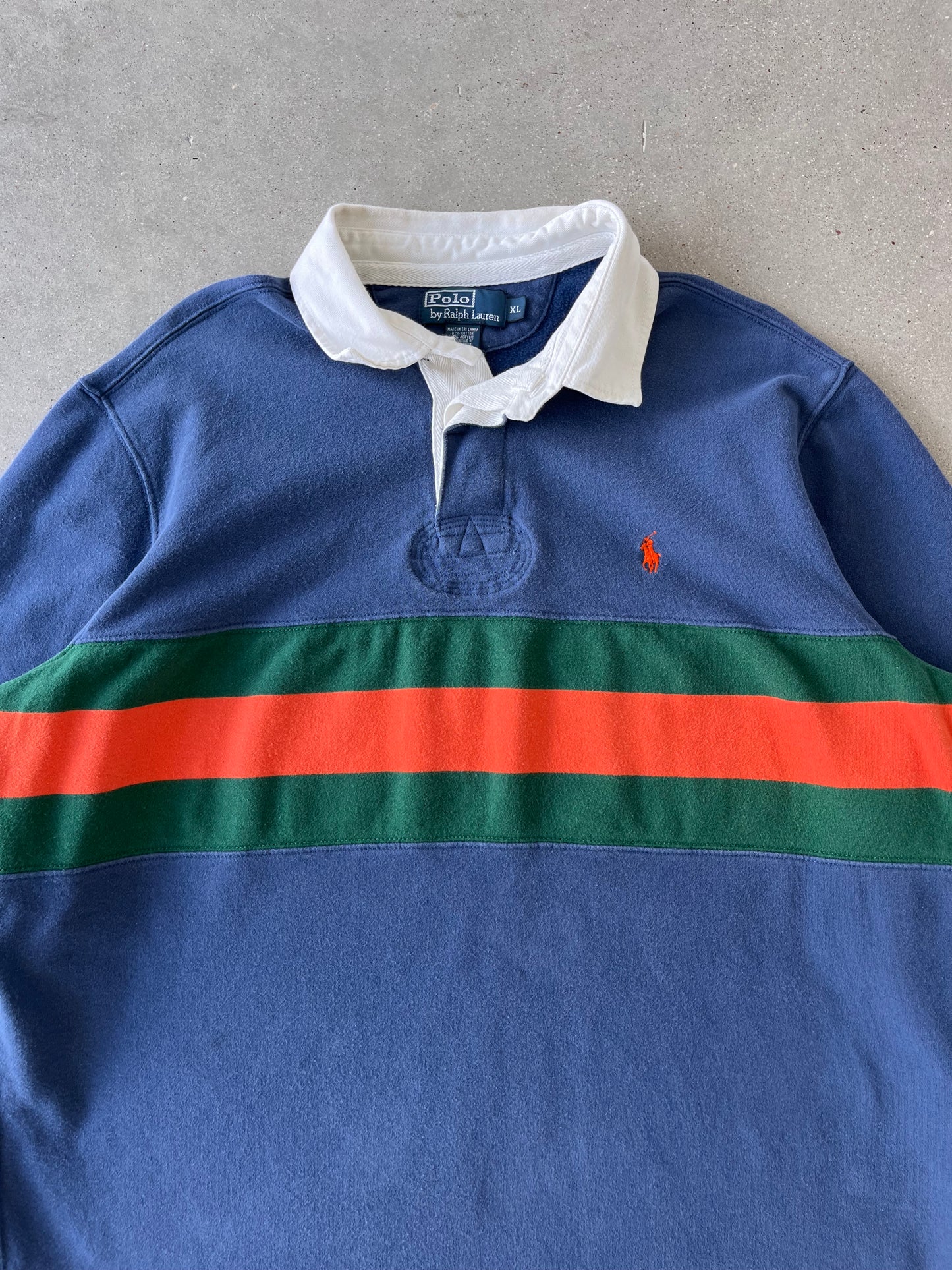 Vintage Polo Ralph Lauren Blue/Orange Long Sleeve - XL