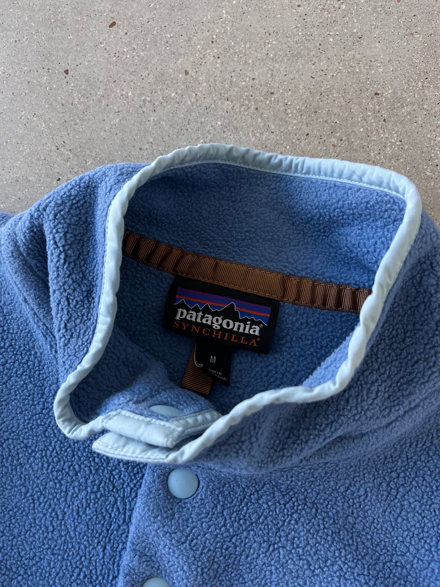 Vintage Patagonia Blue/Navy Synchilla Fleece Jacket - M