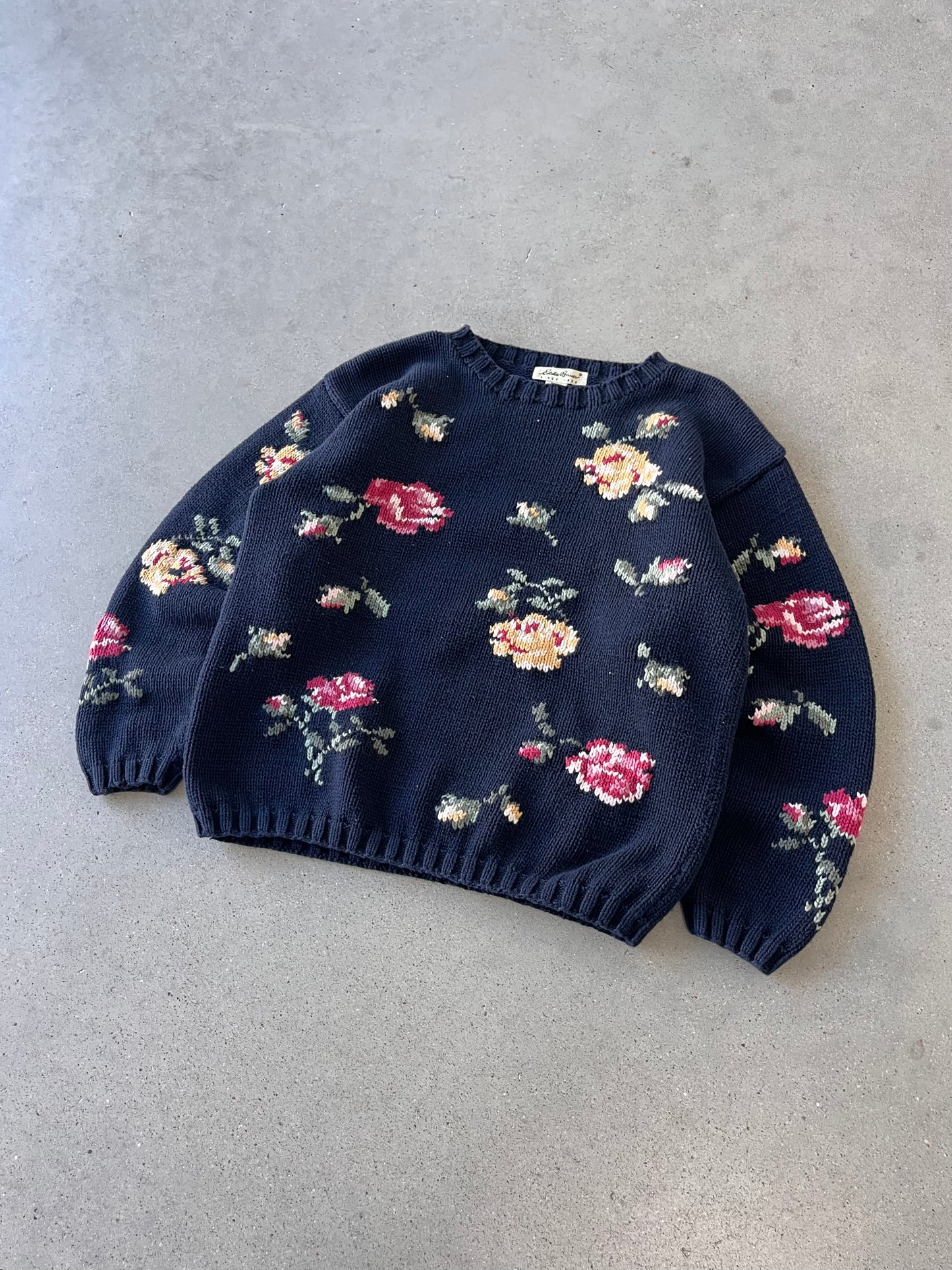 Vintage Eddie Bauer Floral Sweater - S