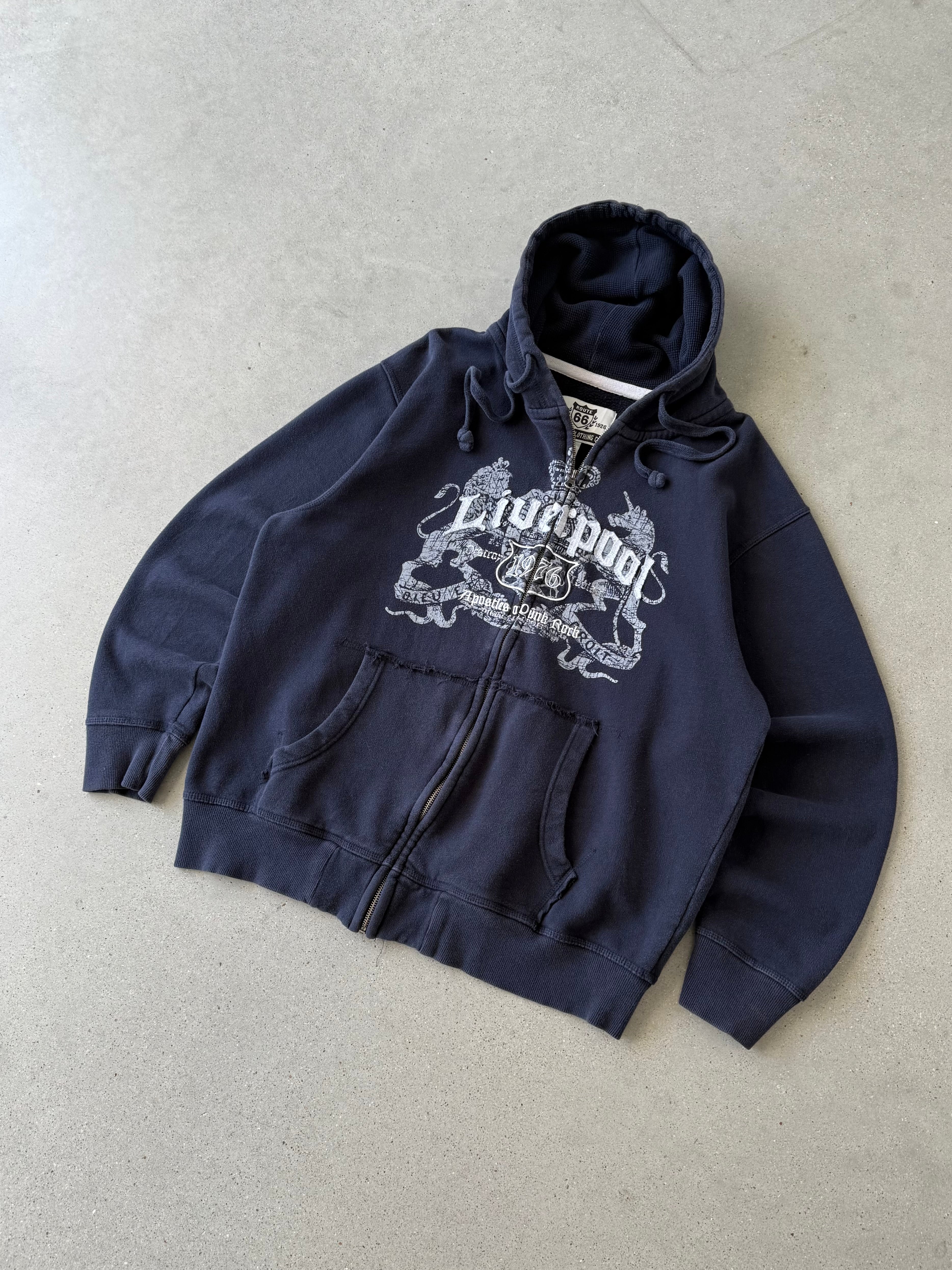 Vintage Liverpool Route 66 Zip-up Hoodie - XL