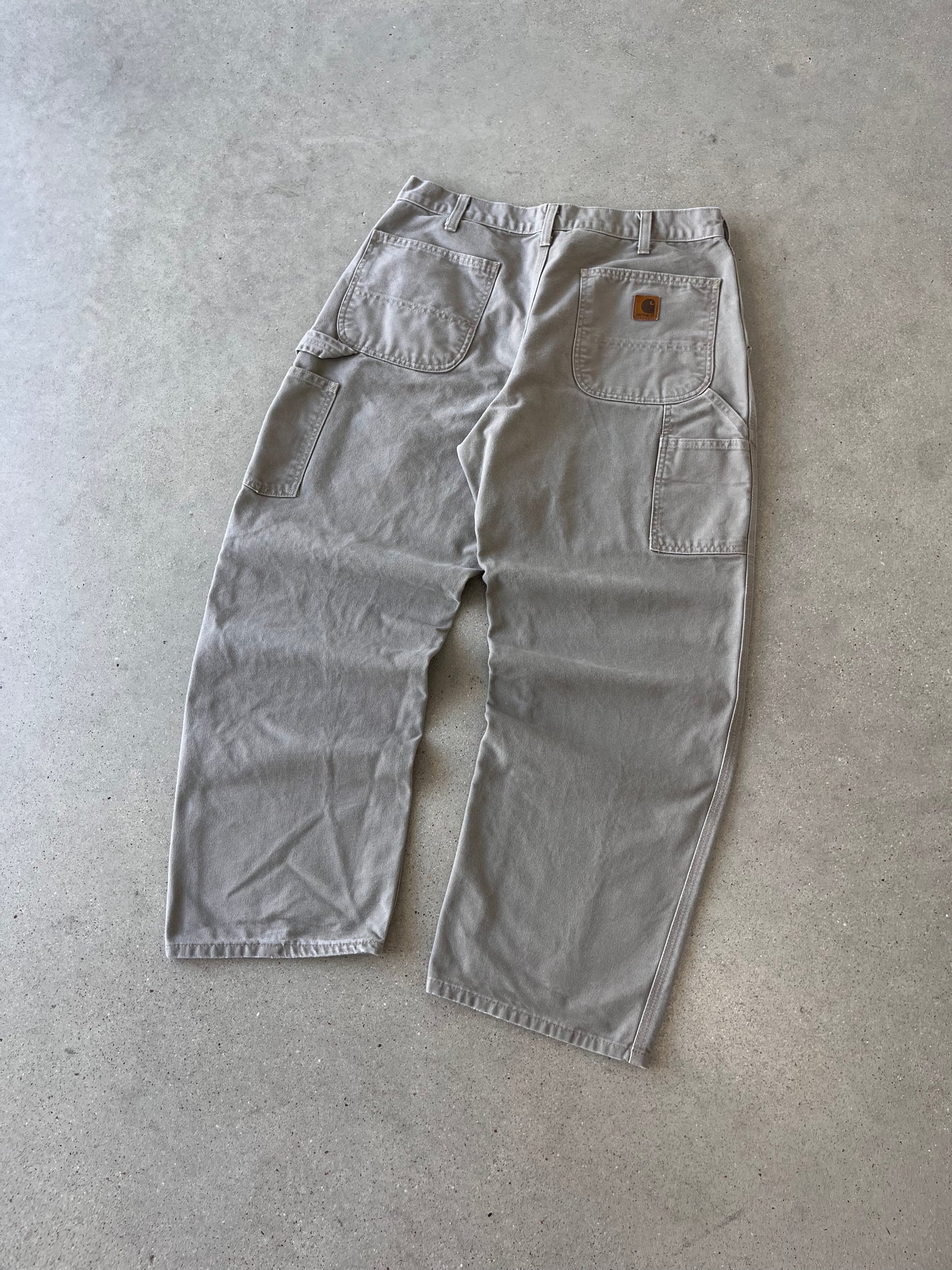 Vintage Carhartt Mocha-grey Carpenter Pants - 33x30