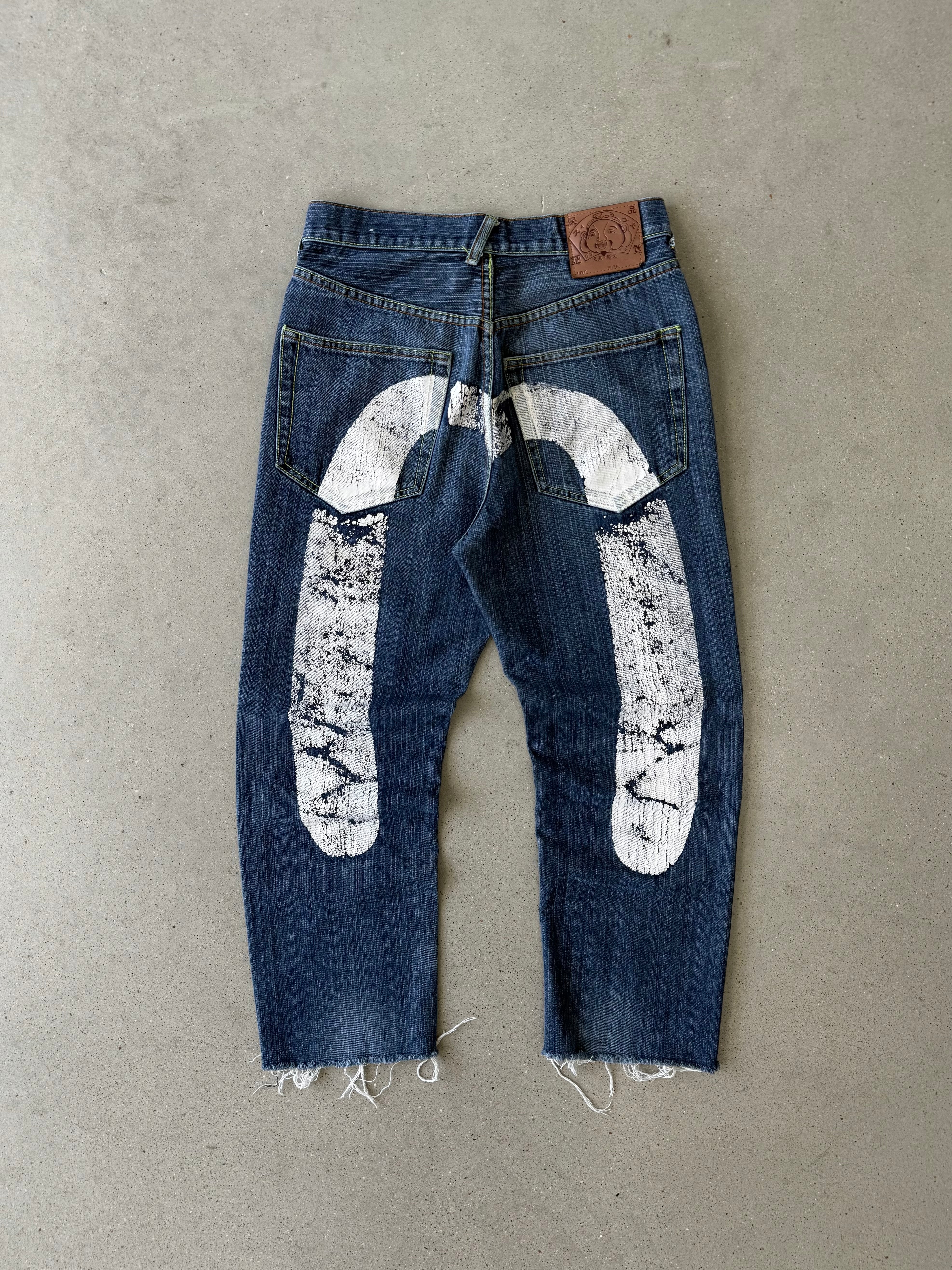 Vintage Y2K EVISU Japanese Brand Daicock Style Jeans - 30x27