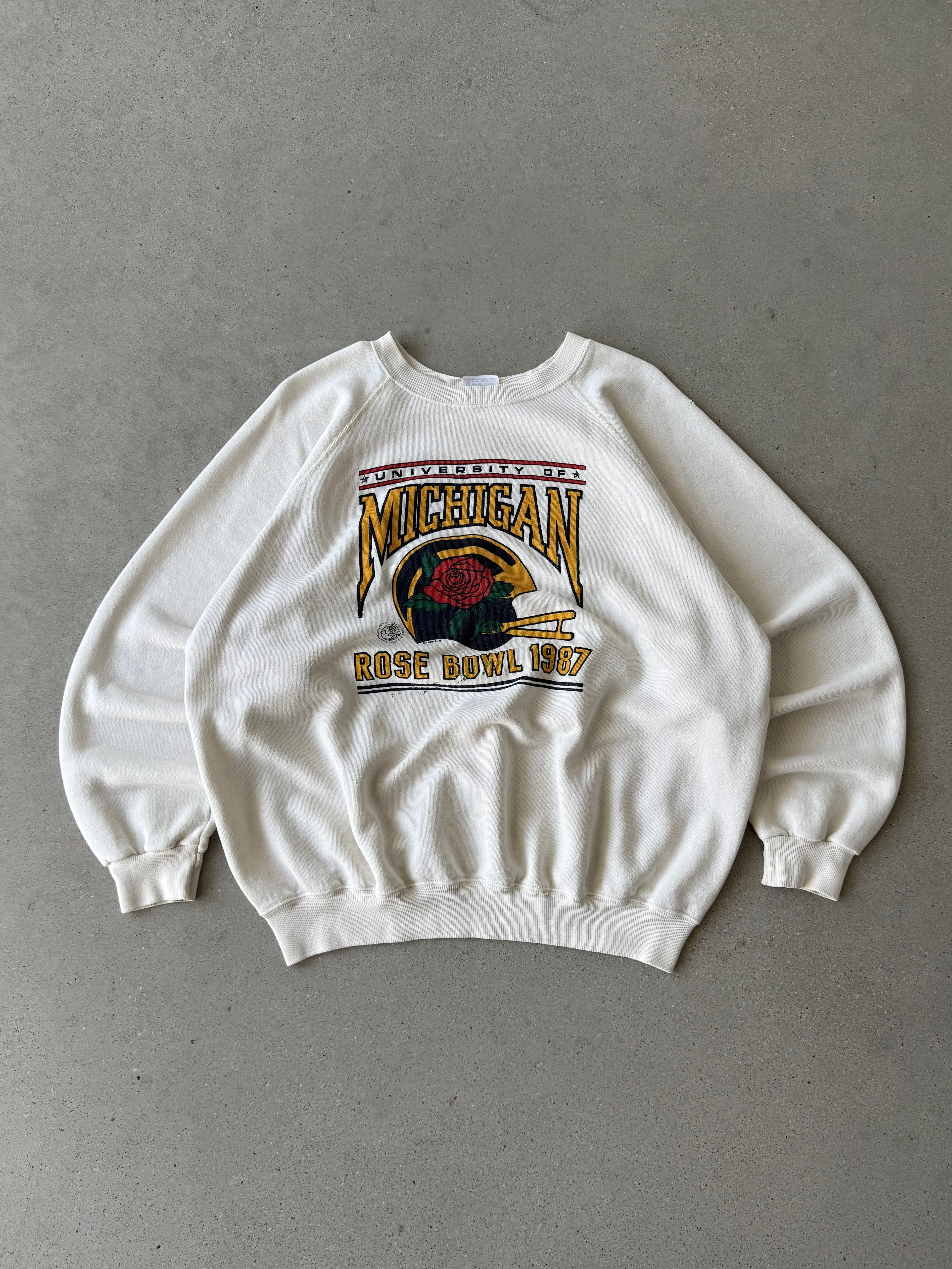 Vintage 1986 University of Michigan Crewneck - L