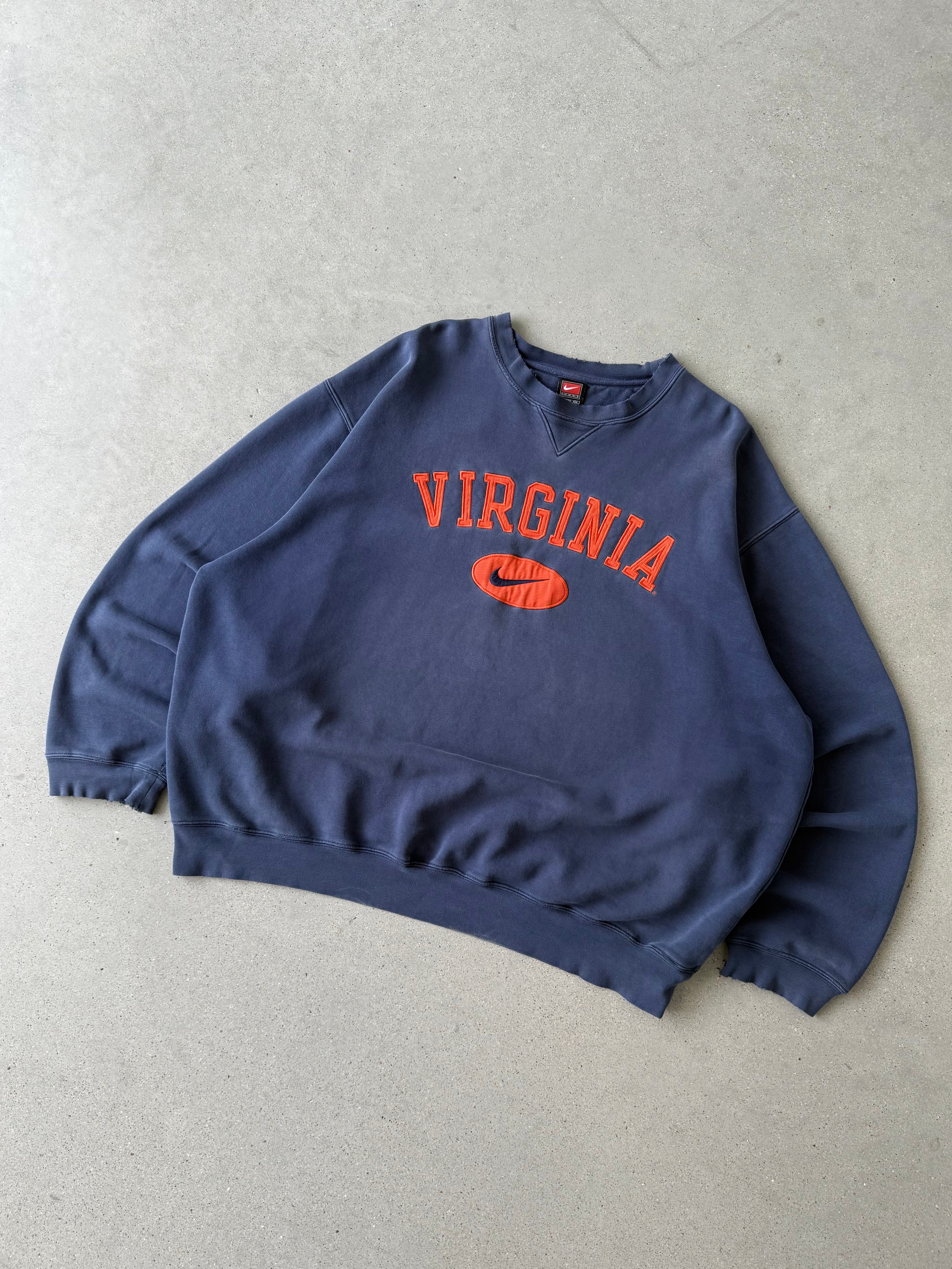 Vintage NIKE Team University of Virginia Distressed Crewneck - XXL
