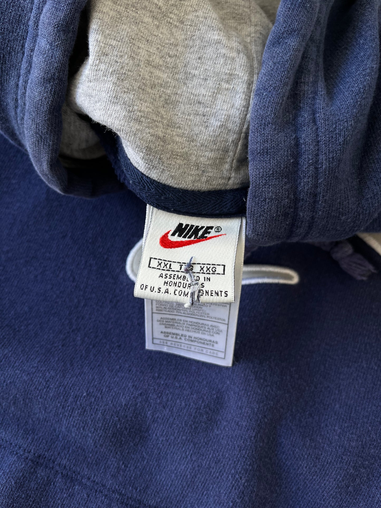 Vintage 90s Nike Spell-out Navy Hoodie - XL