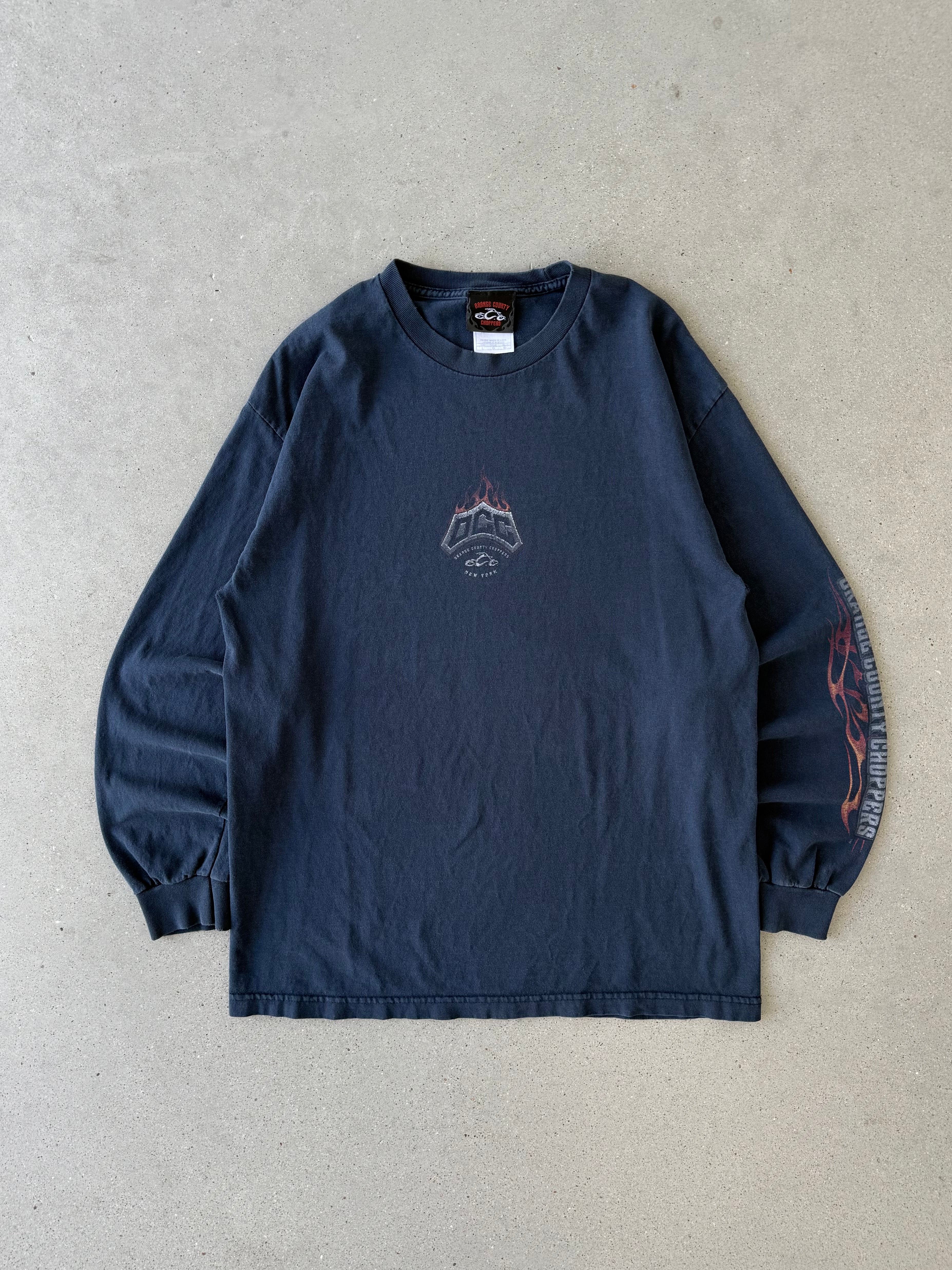 Vintage Orange County Chopper Flame Long Sleeve - L
