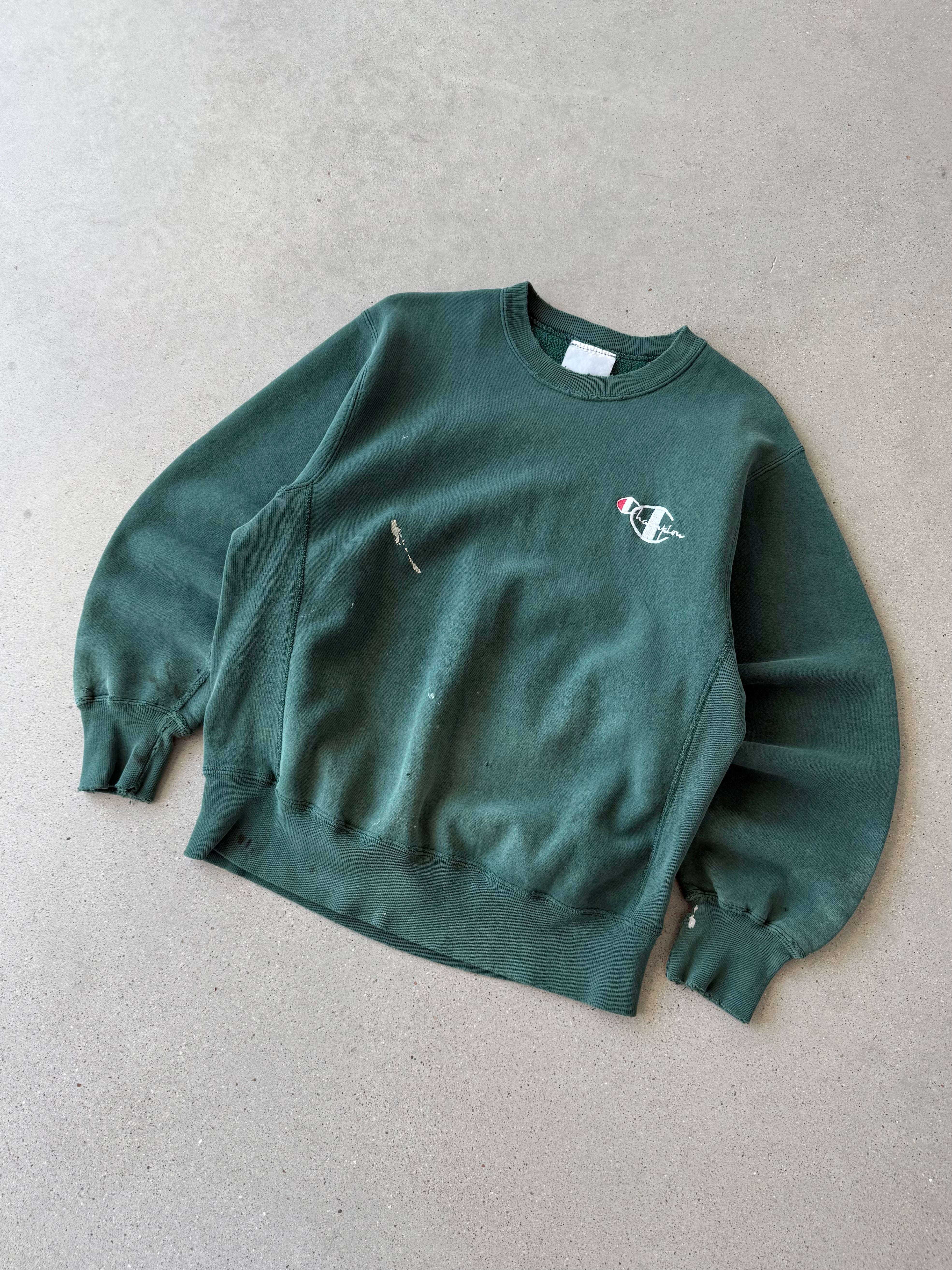 Vintage Champion Reverse Weave Green  Sweatshirt - L