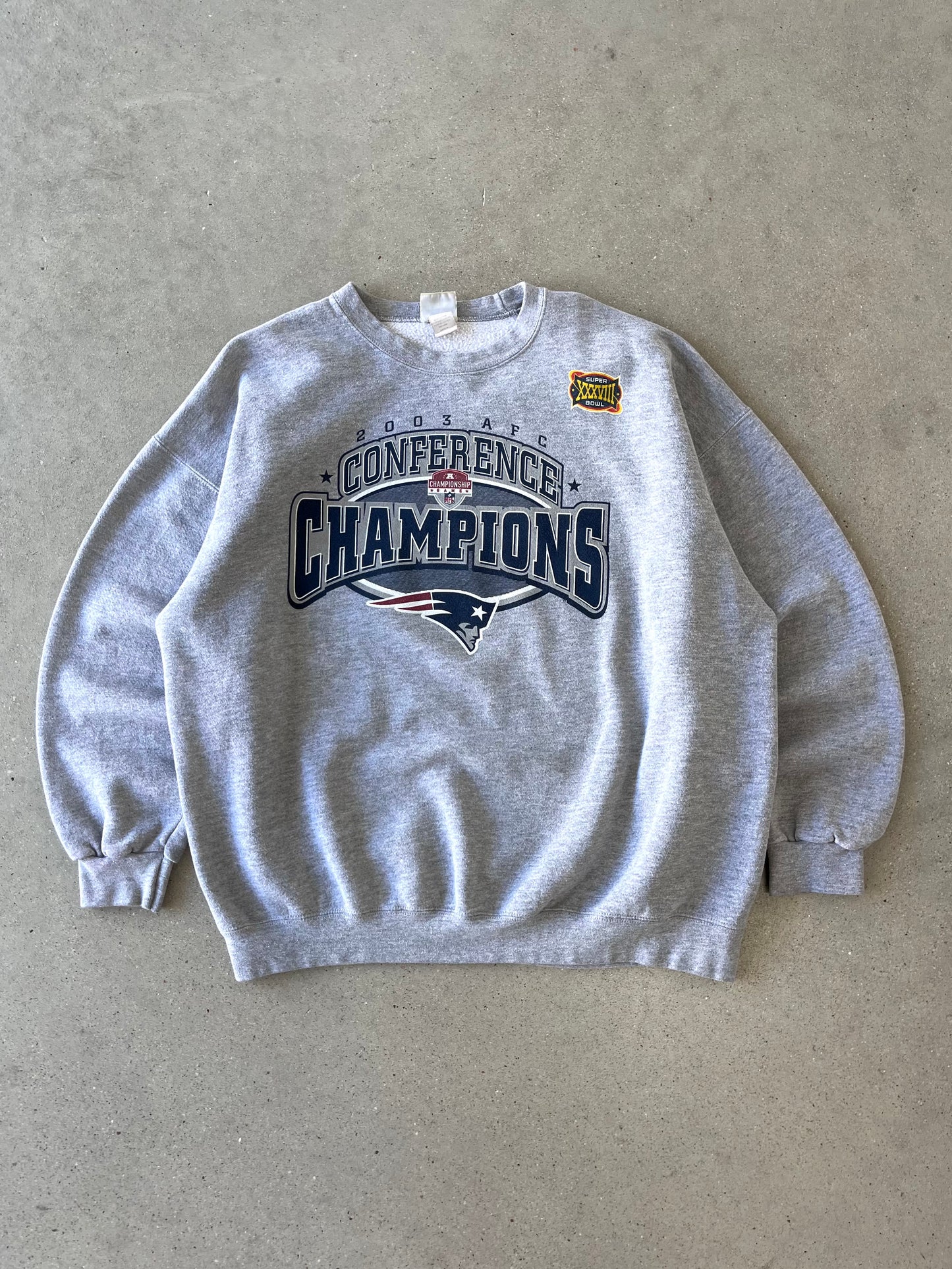 Vintage 2003 New England Champions Crewneck - XXL