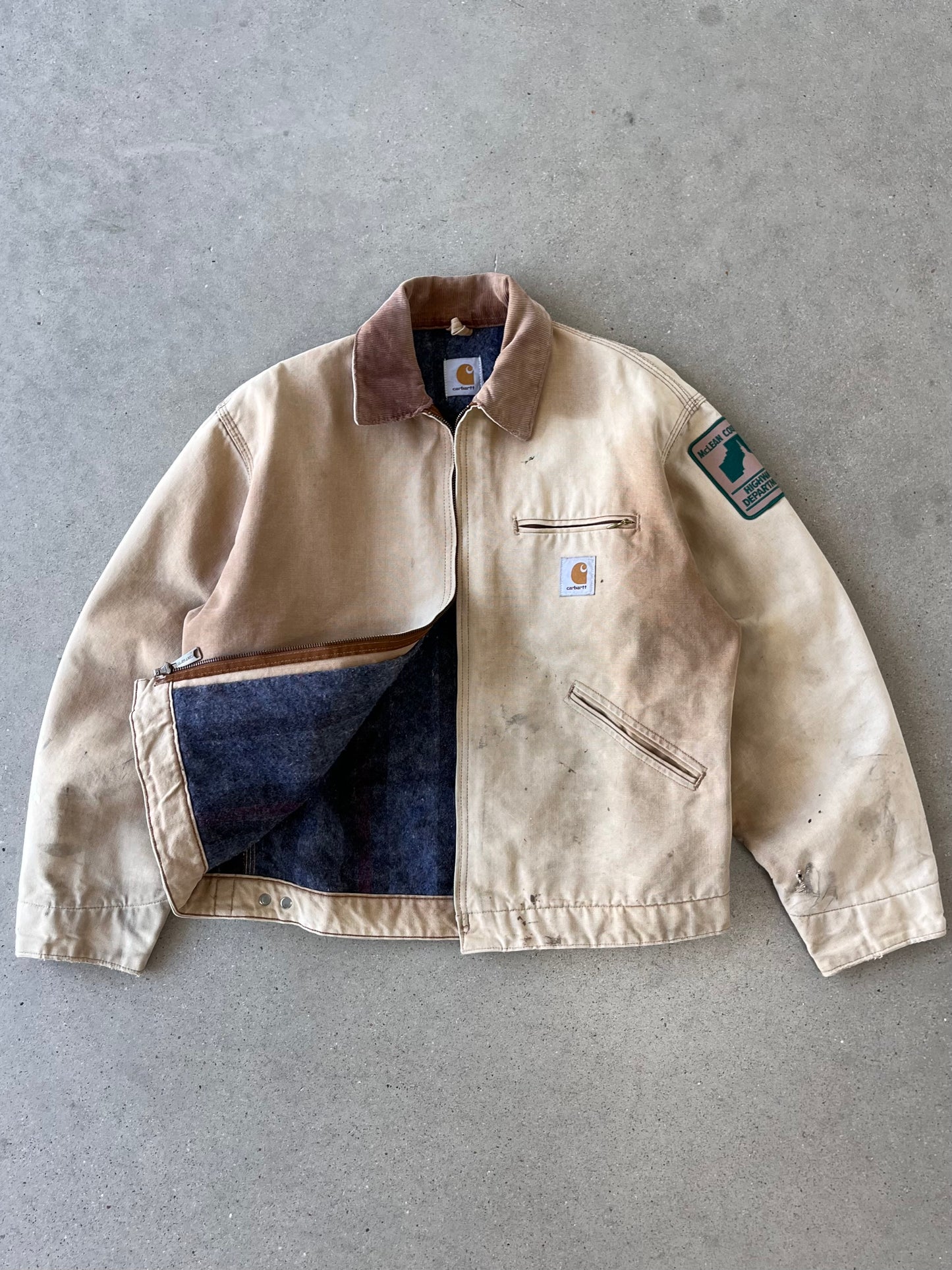 Vintage 90s Carhartt McHill County Detroit Jacket - L