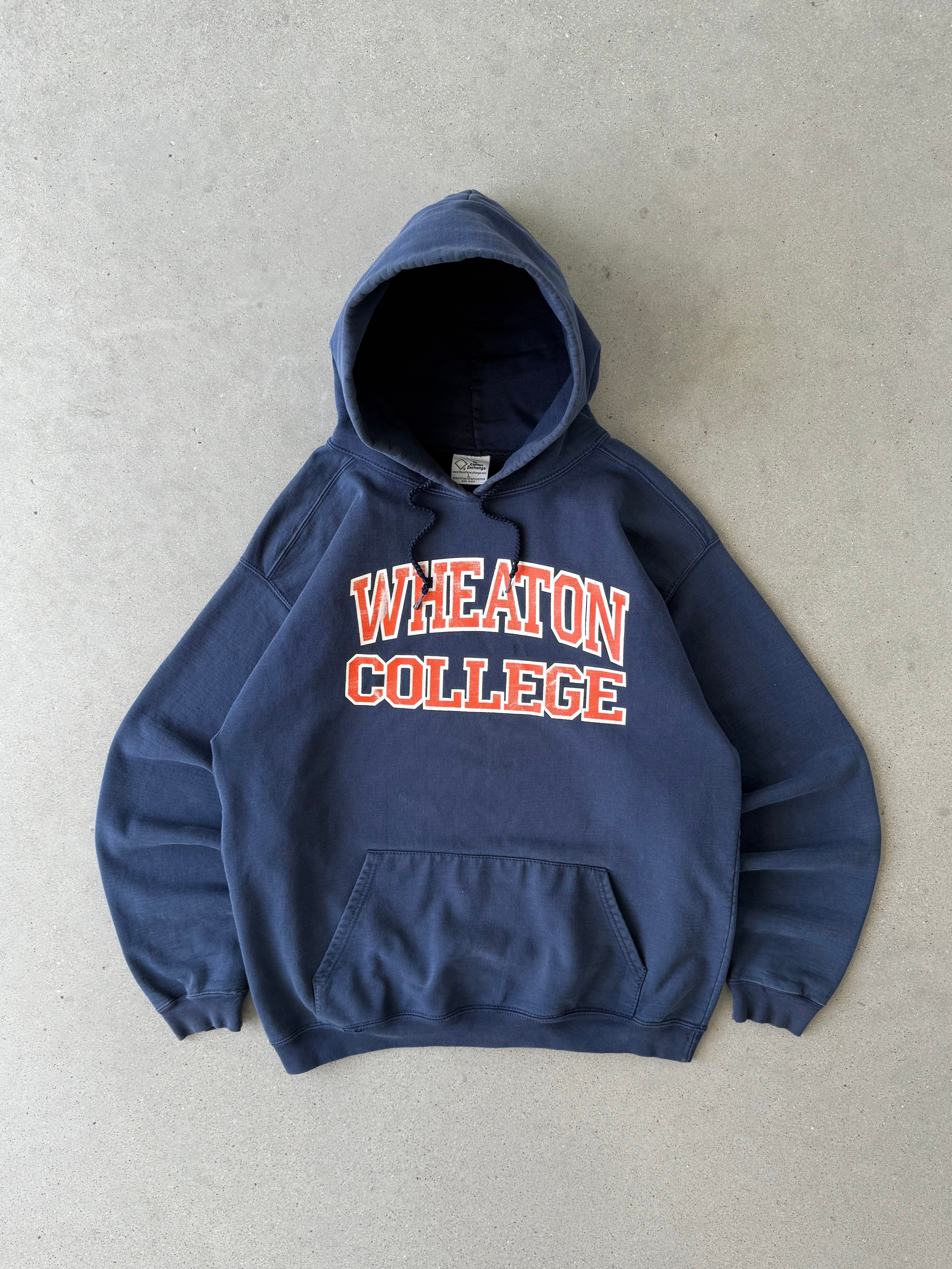 Vintage Wheaton College Hoodie - L