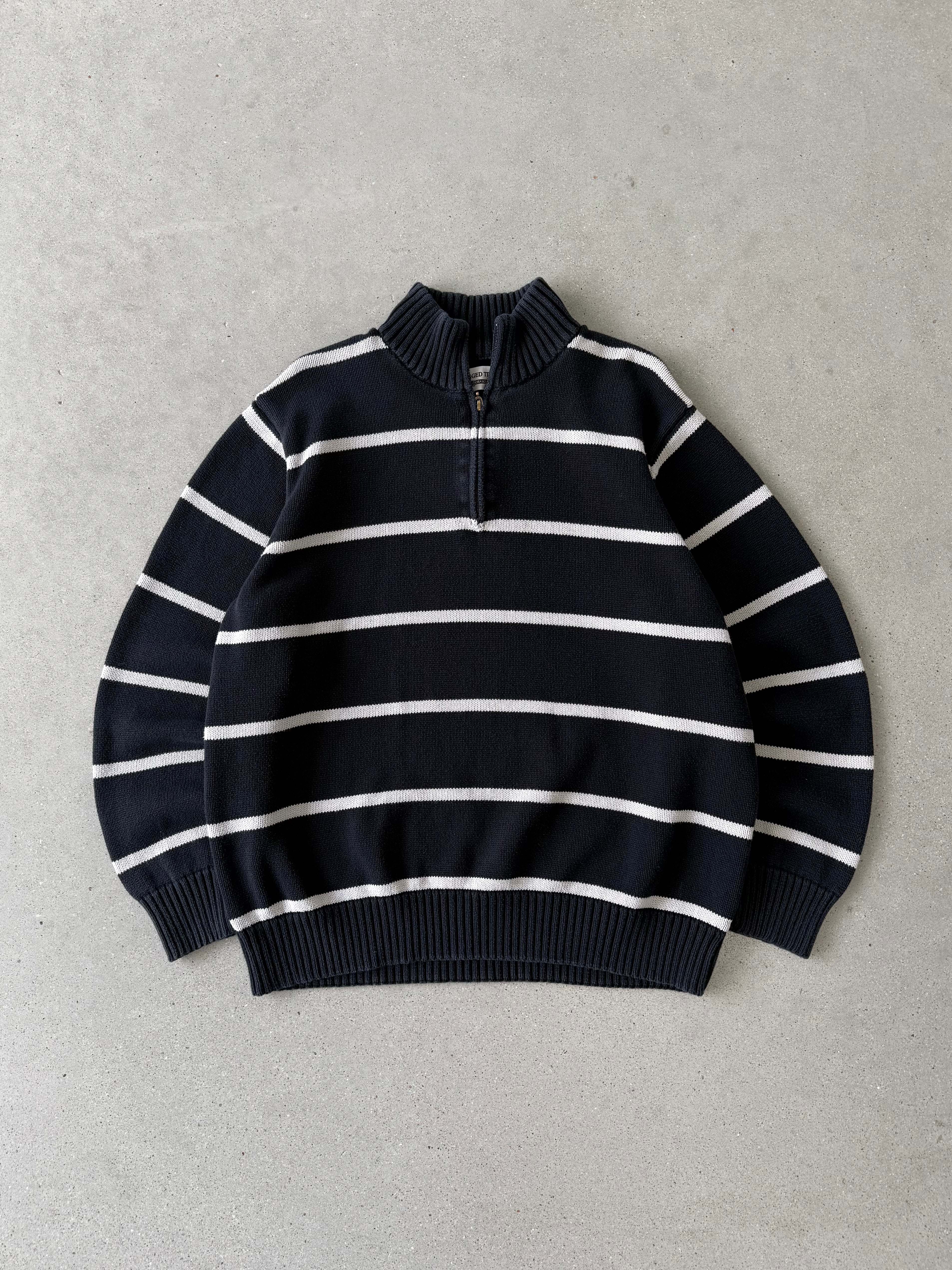 Vintage Rugged Trails Striped Quarter-zip - XL