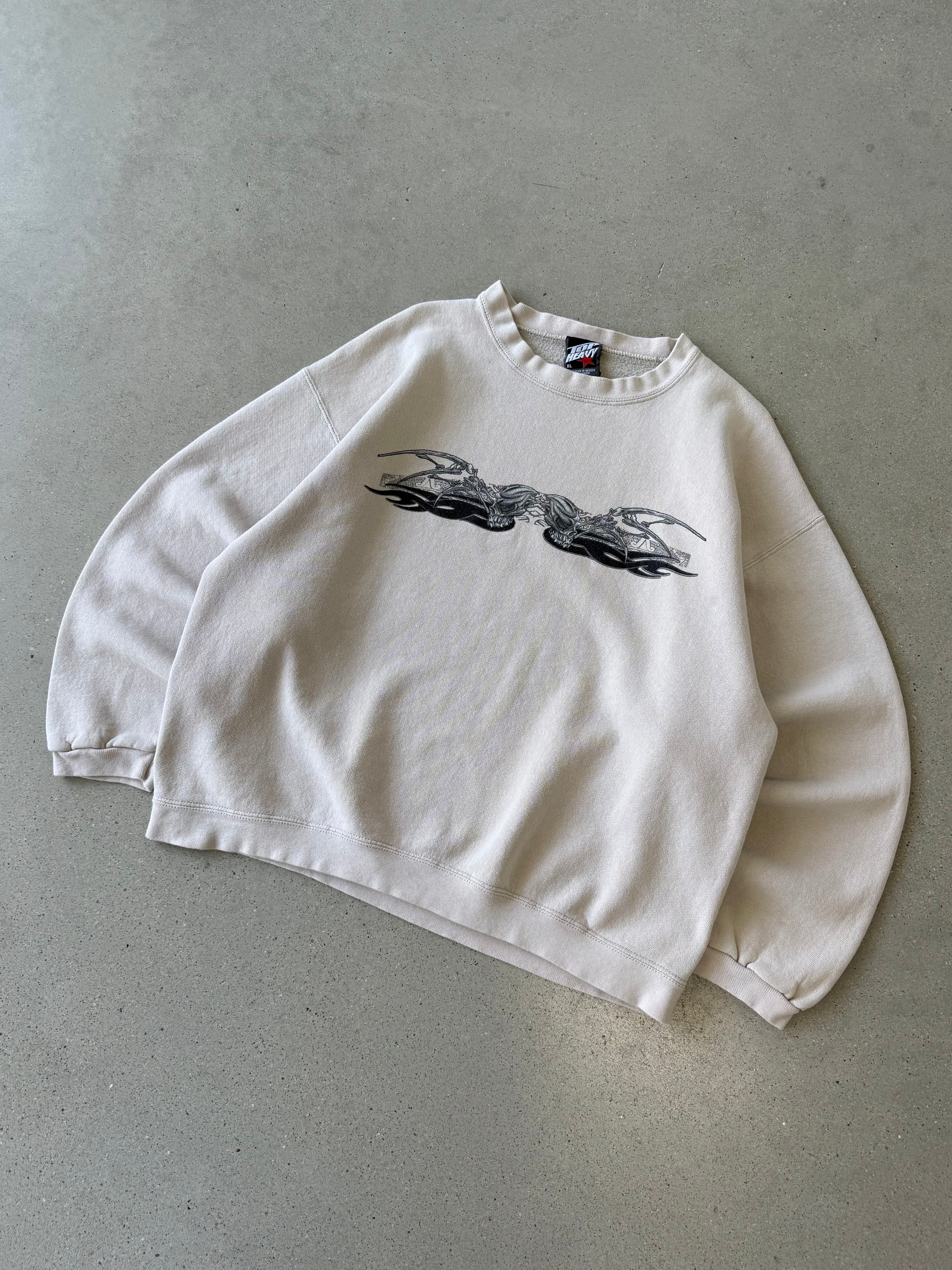 Vintage Top Heavy Cream Crewneck - XL