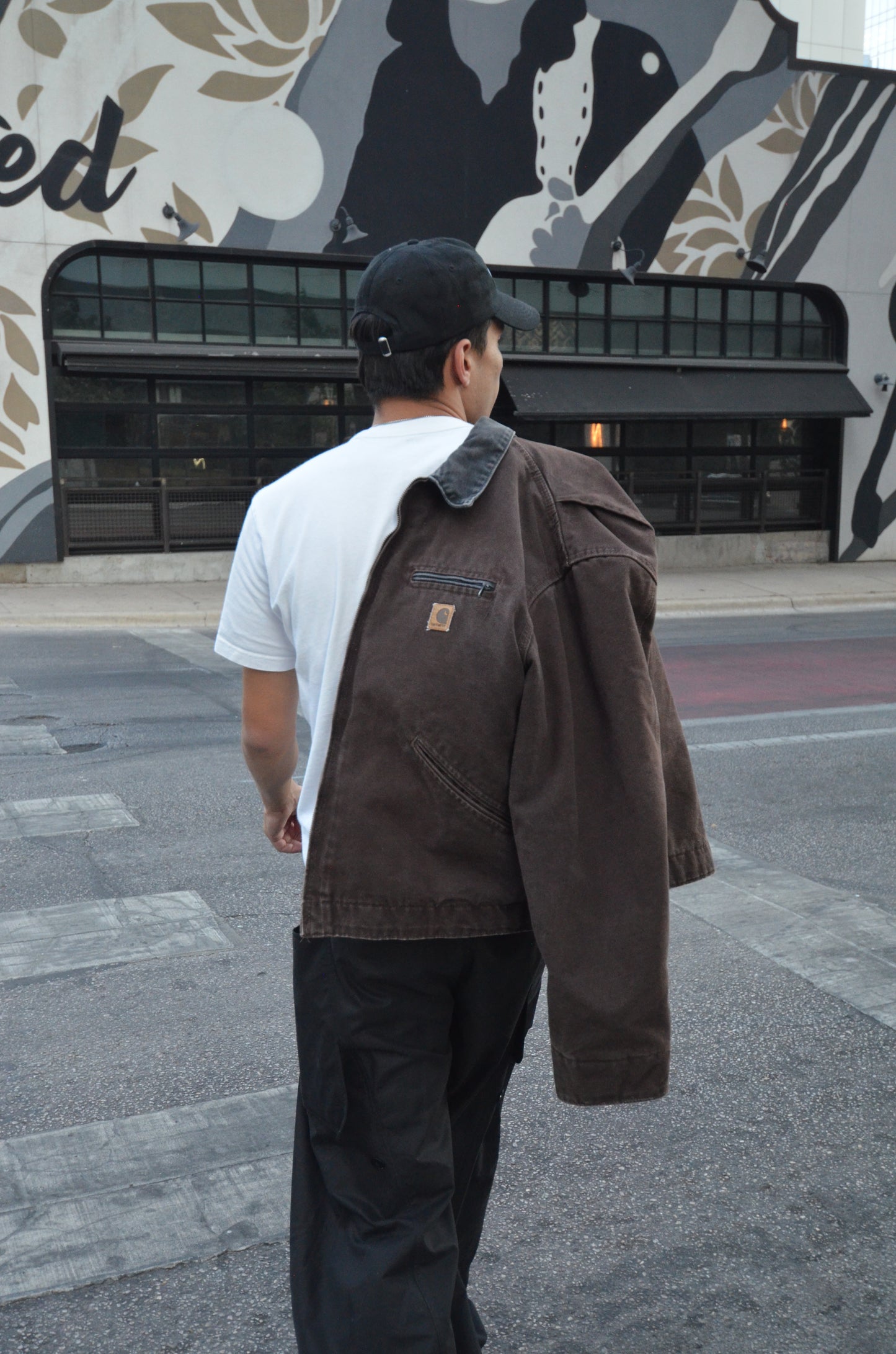 Vintage Carhartt Brown Blanket-lined Detroit Jacket - XL