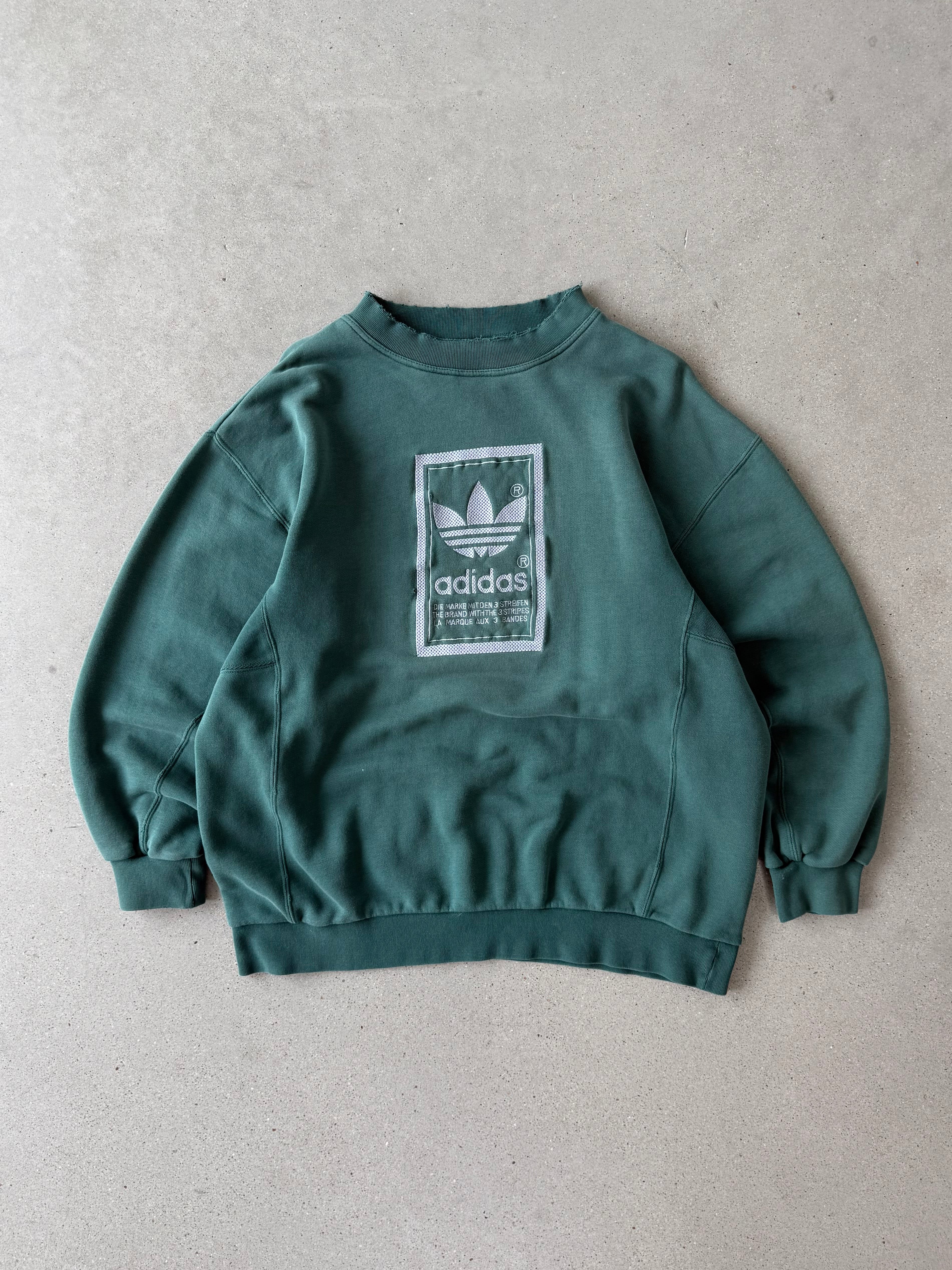 Vintage 1990s Adidas Embroidered Crewneck - L