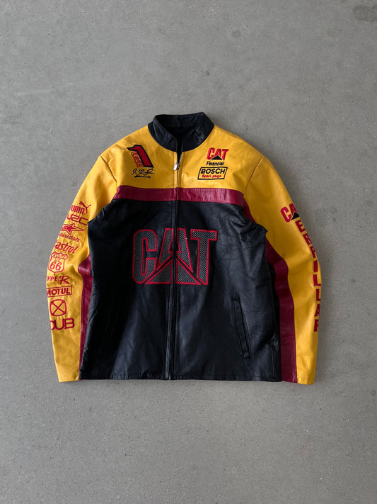 Vintage CAT Racing Leather Jacket - M