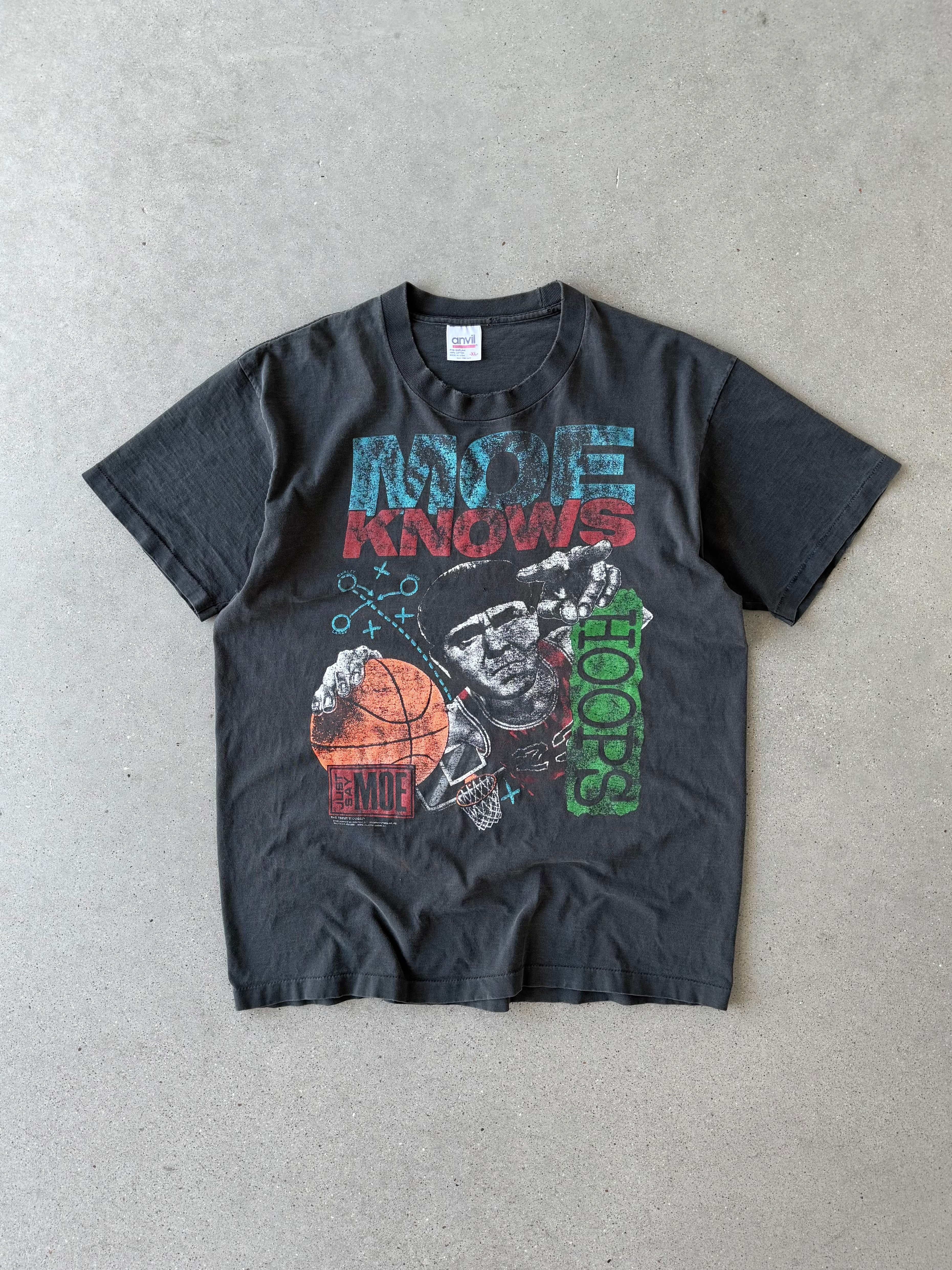 Vintage 1999 'Moe Knows Hoop' The Three Stooges Tee - XL