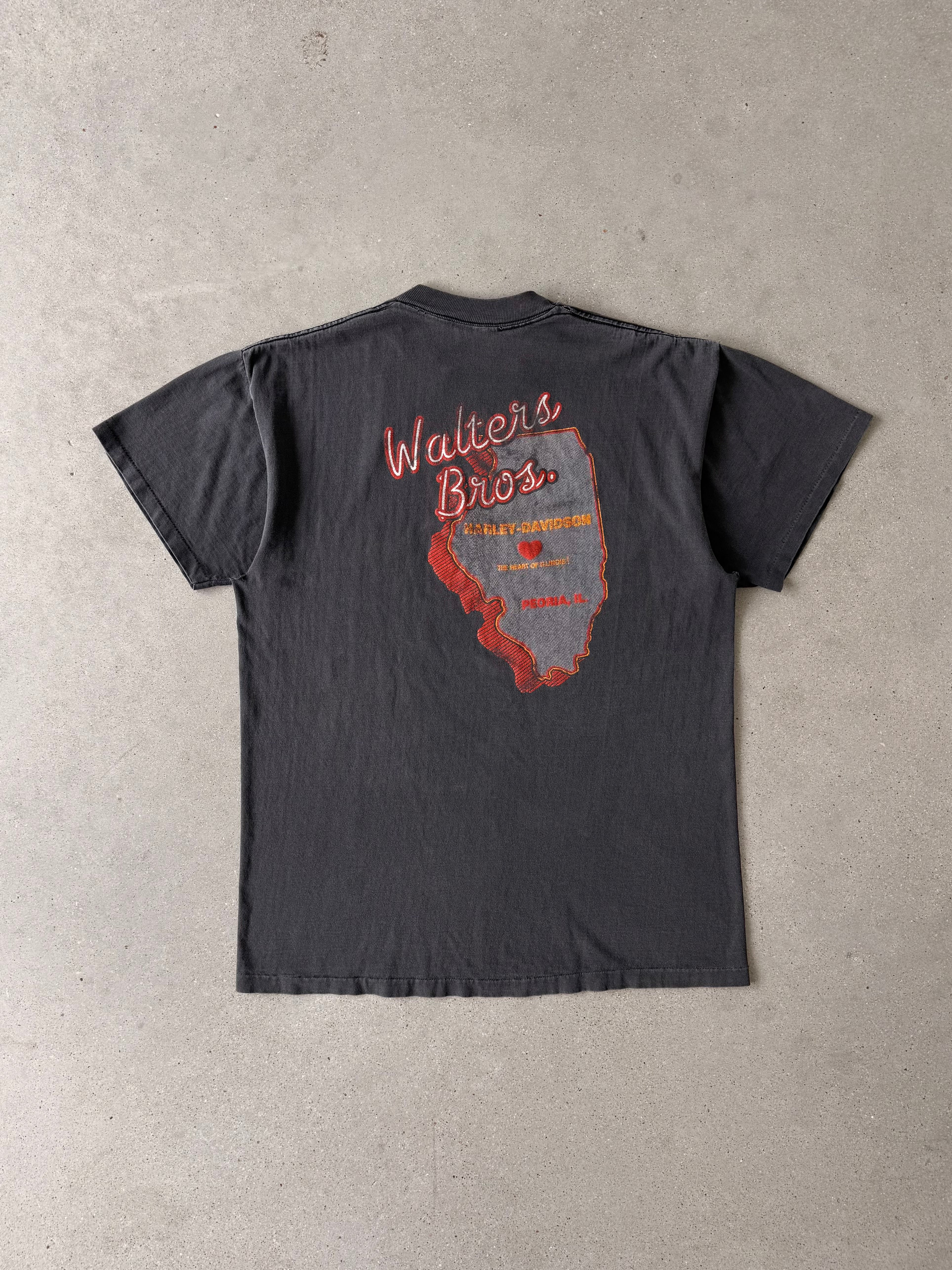 Vintage 1989 3D Emblem Wolf Harley Davidson Tee - XL