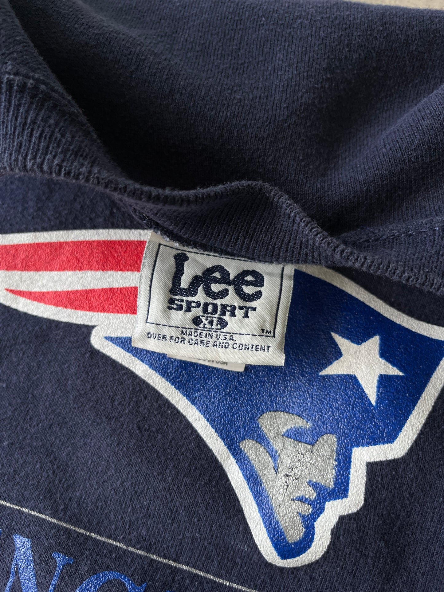 Vintage Patriots New England Lee Crewneck - L